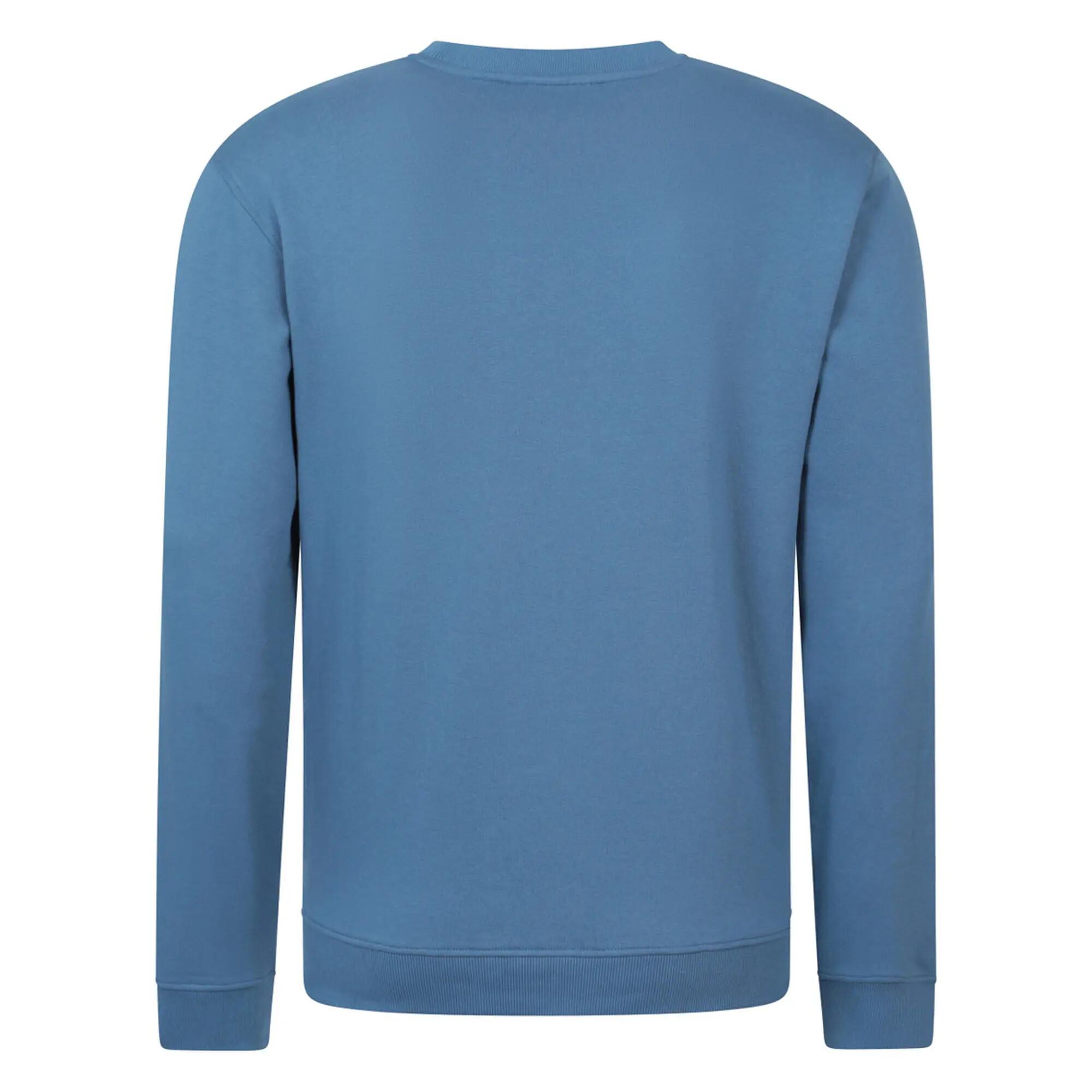 Mens Mountain Crew Neck Sweatshirt (Blue) 2/4