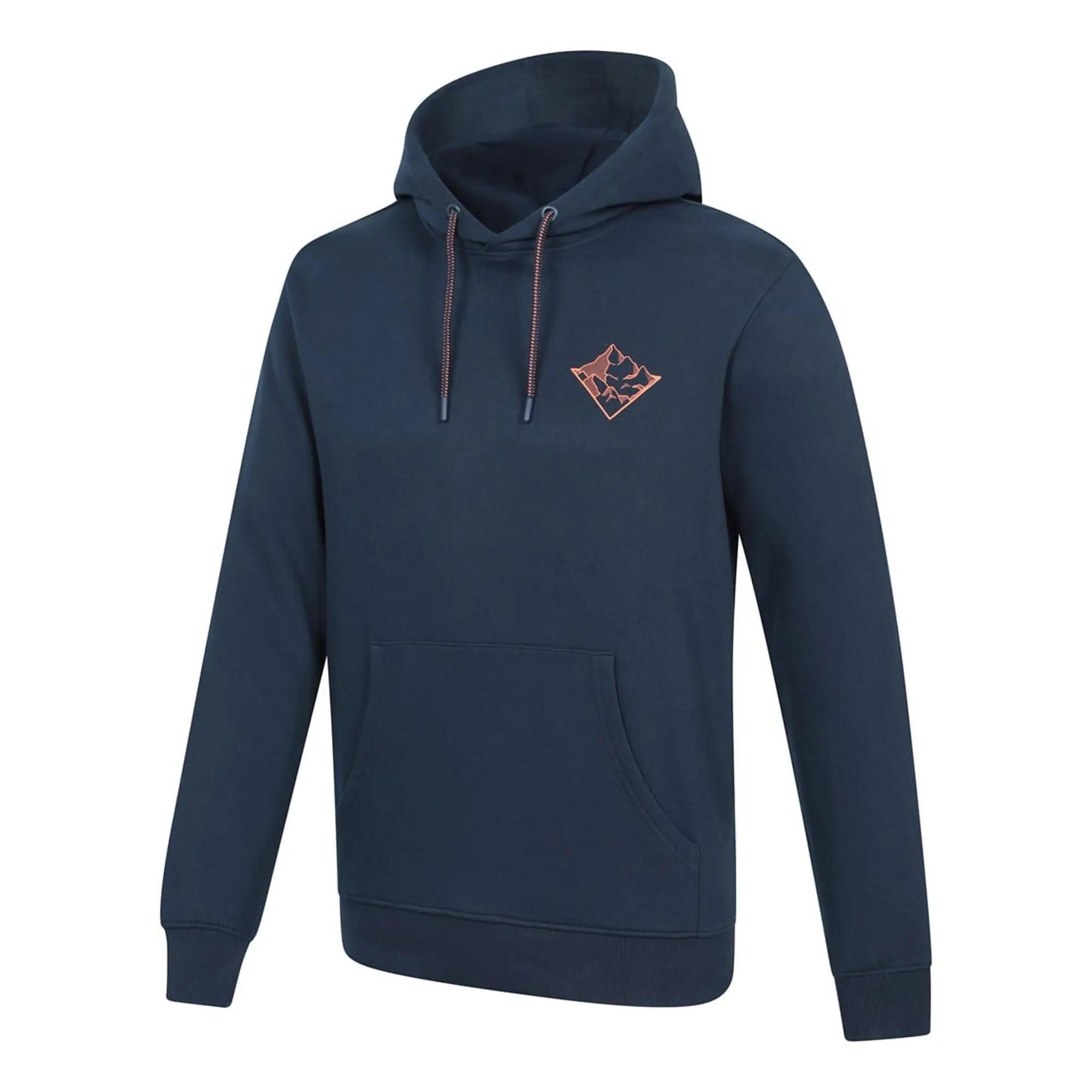 Felpa Con Cappuccio Montagna Uomo Mountain Warehouse 3 Peaks Blu Navy 3/4