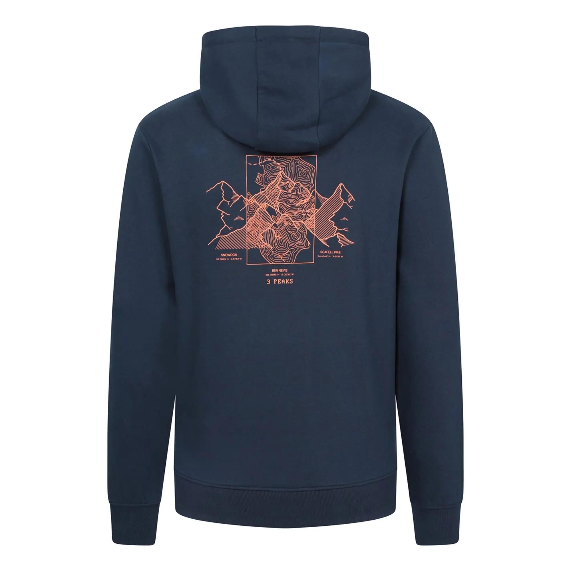 Felpa Con Cappuccio Montagna Uomo Mountain Warehouse 3 Peaks Blu Navy 2/4