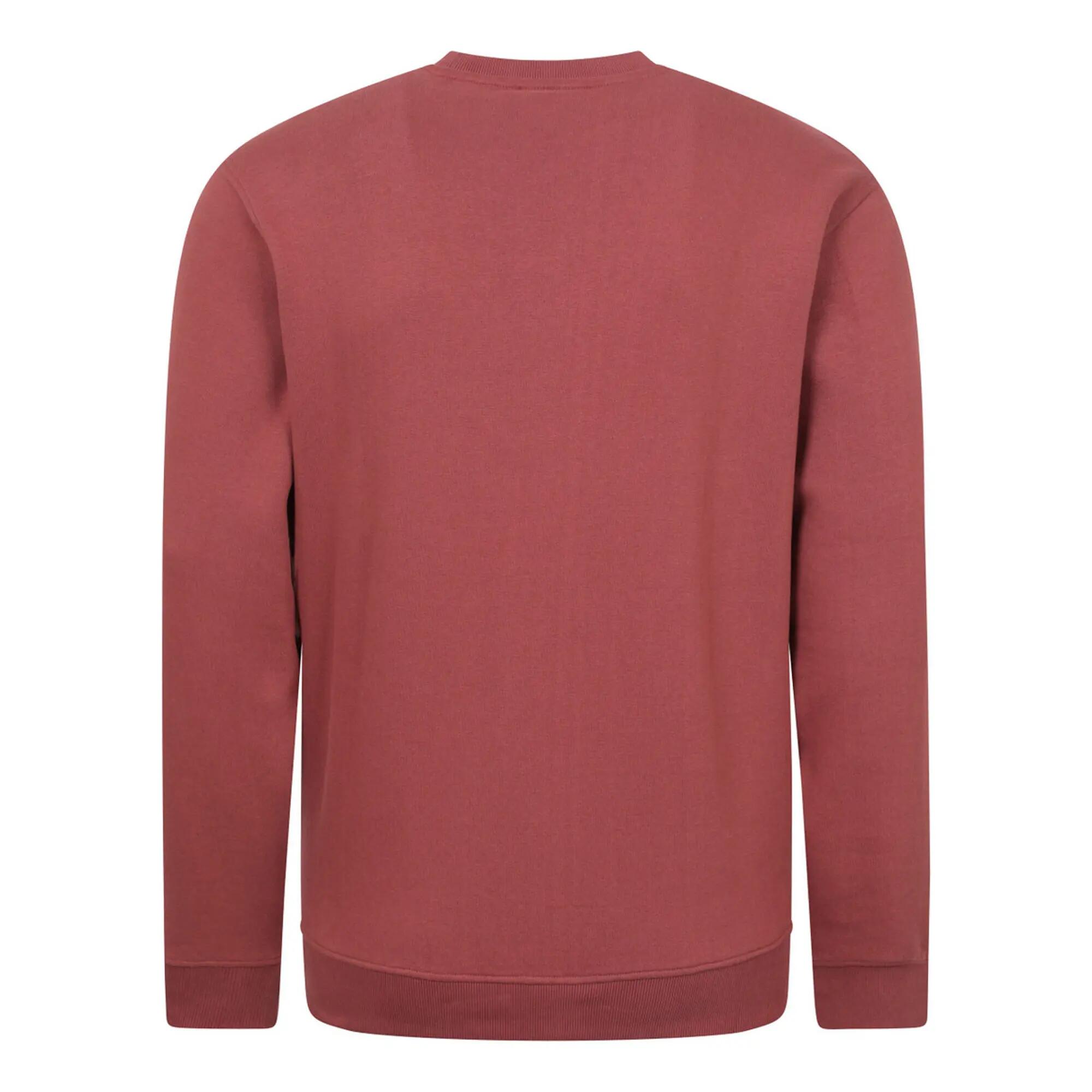 Mens Mountain Crew Neck Sweatshirt (Rust) 2/4