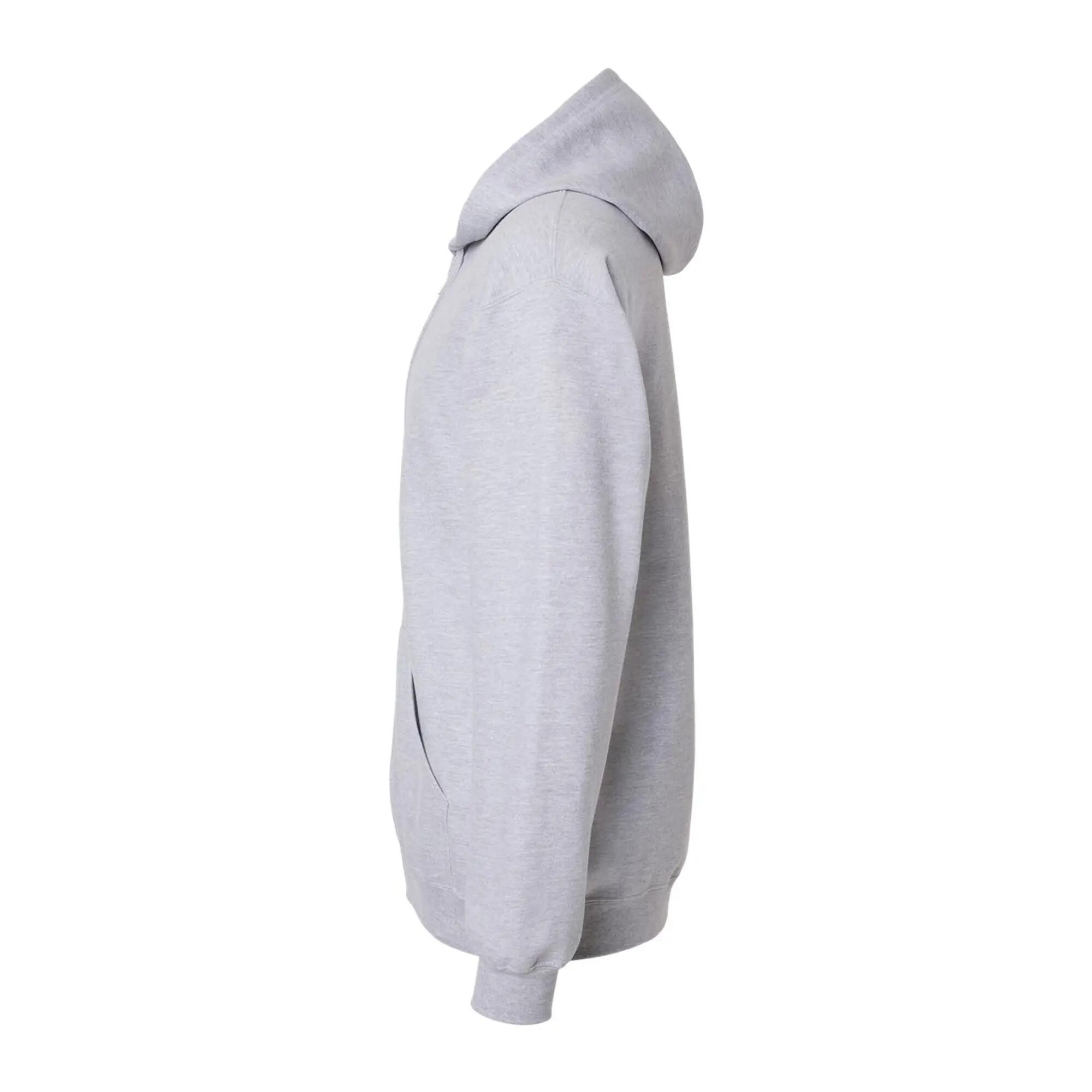 Felpa Con Cappuccio E Zip Intera Peso Medio Uomo Gildan Softstyle Grigio Freddo 3/3