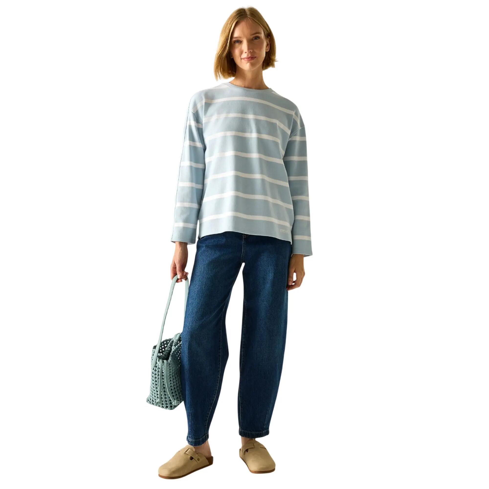 Dames Avira Sweatshirt (Hemelsbreed/Wit) 6/6