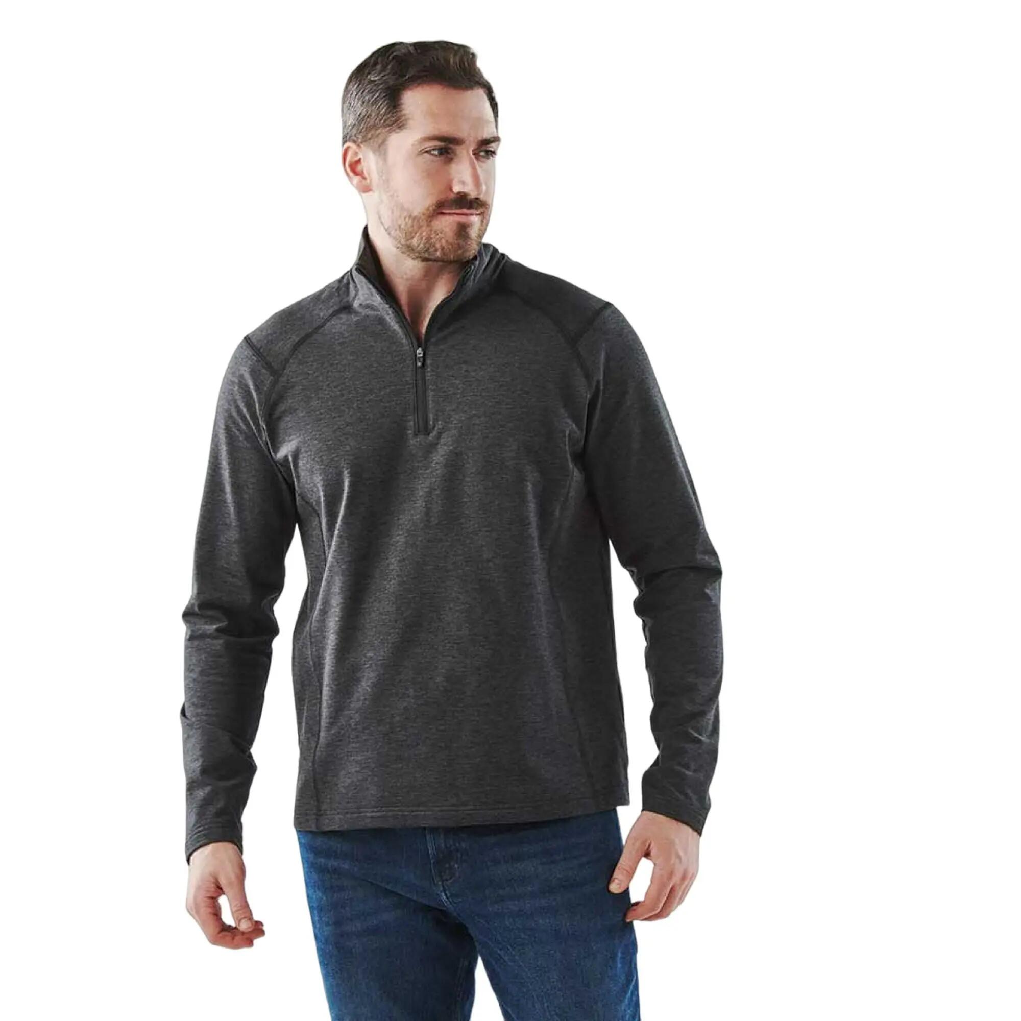 Pullover Cerniera Ad Un Quarto Uomo Stormtech Treeline Nero Erica 5/5