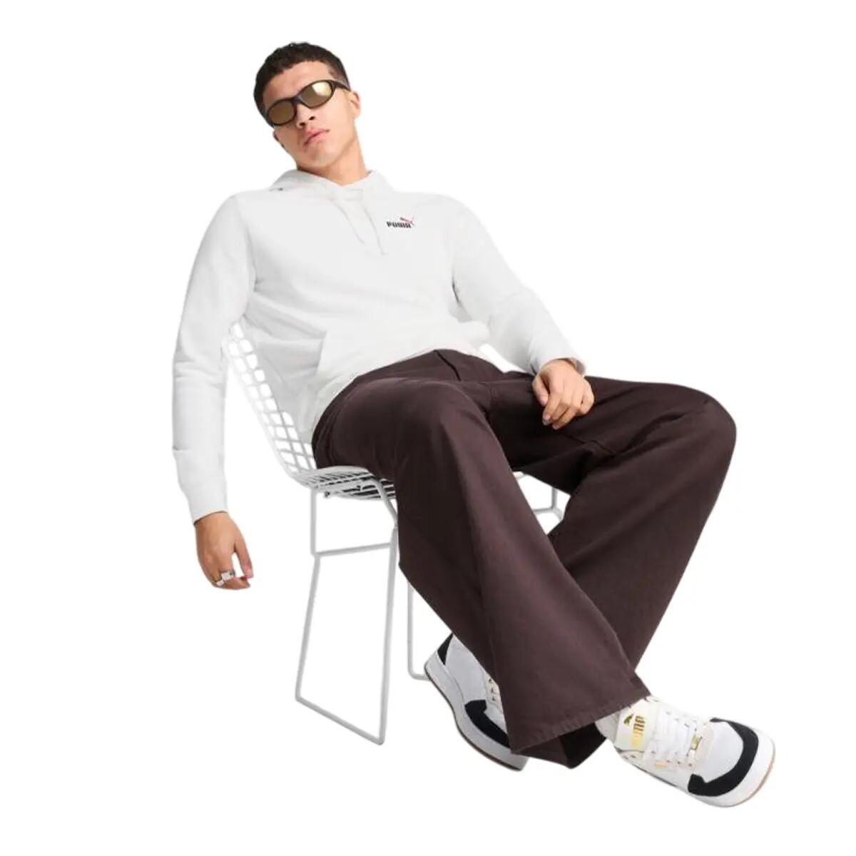 "Ess 2 Color Small No 1" Kapuzenpullover für Herren Weiß 6/6
