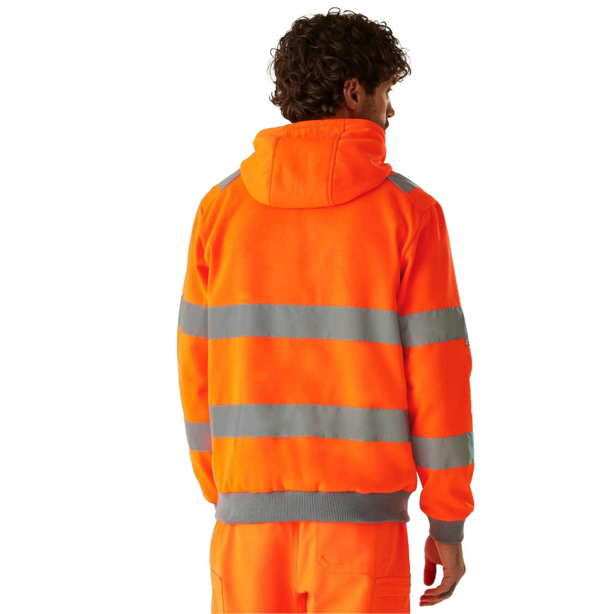 Mens Pro Contract HiVis Hoodie (Orange) 5/5