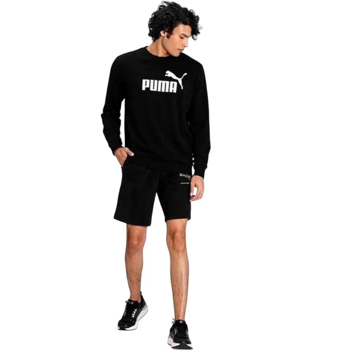 Essentials Big Logo sweater met ronde hals voor heren PUMA Black 6/7