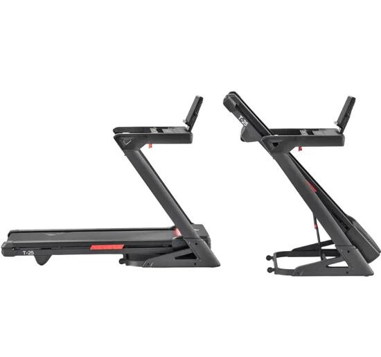 Tapis de course T-25 - Pliable - Kinomap, Zwift - 19 km/h - 145x54 cm - LED