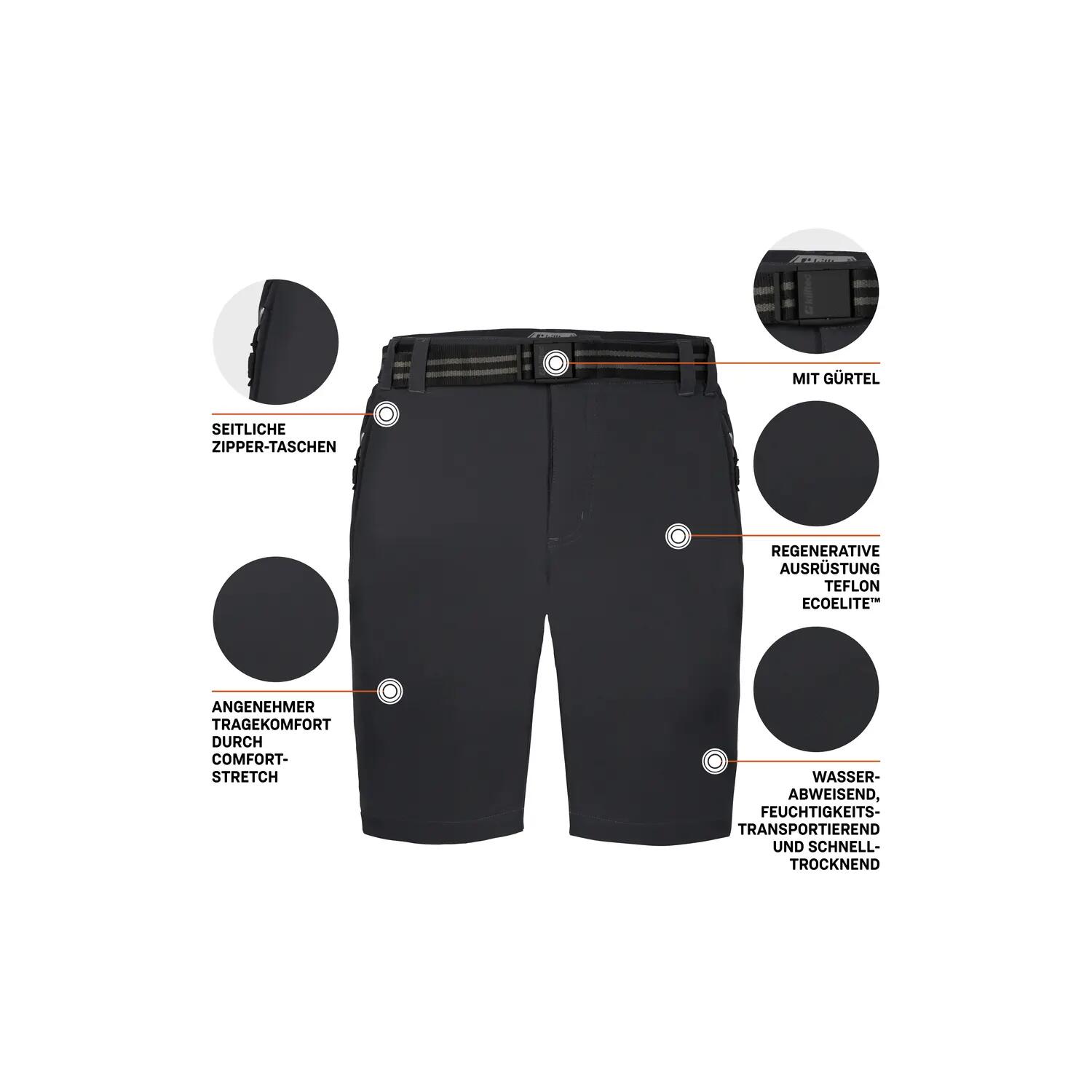 Killtec kurze Outdoorhose / Shorts für Herren mit Gürtel 5/5