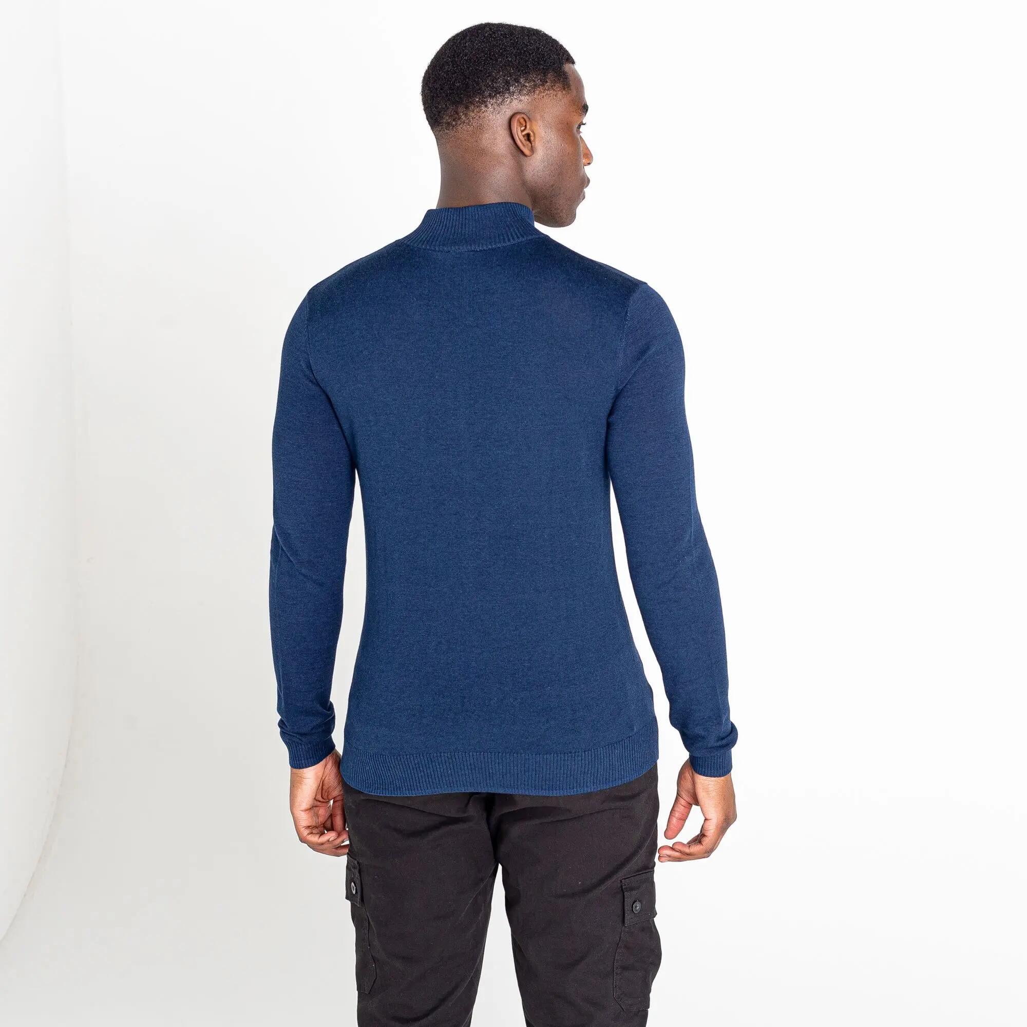 Heren Unite Us Gebreide Half Rits Sweatshirt (Nightfall marine/ebbenhout) 7/7