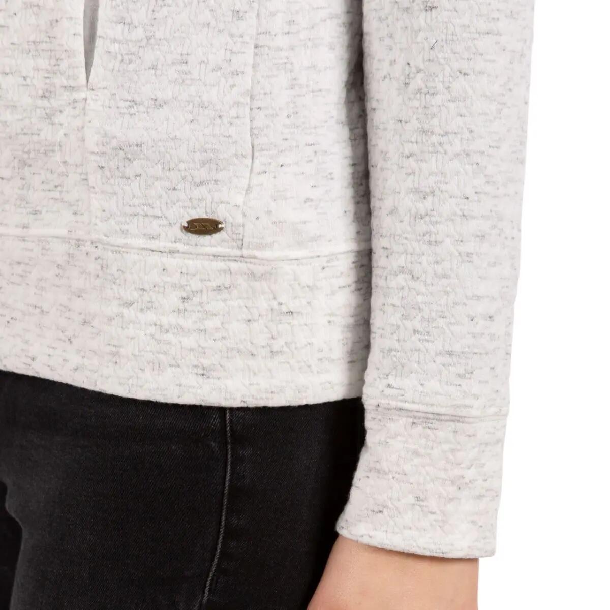 Felpa Con Cappuccio E Zip Intera Donna Trespass Winnie Bianco Fantasma Marna 7/7