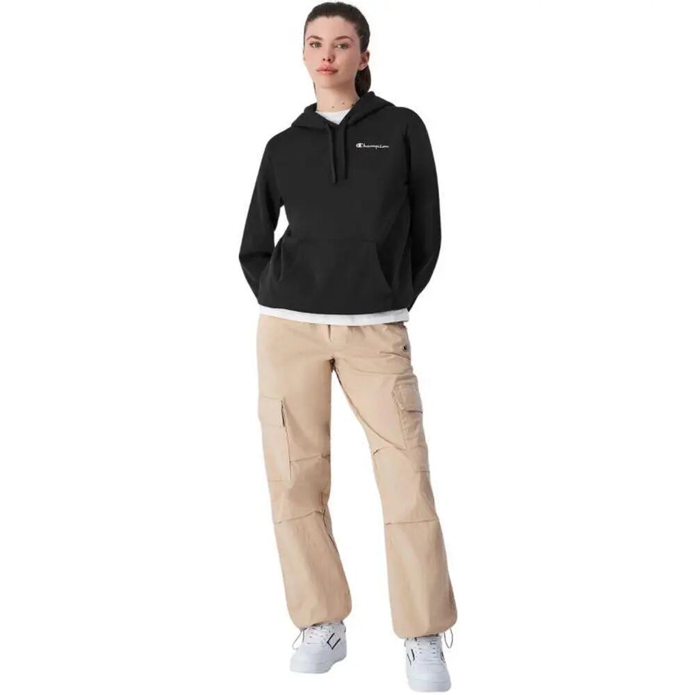 Felpa Con Cappuccio Logo Sul Petto Donna Champion Nero 5/5