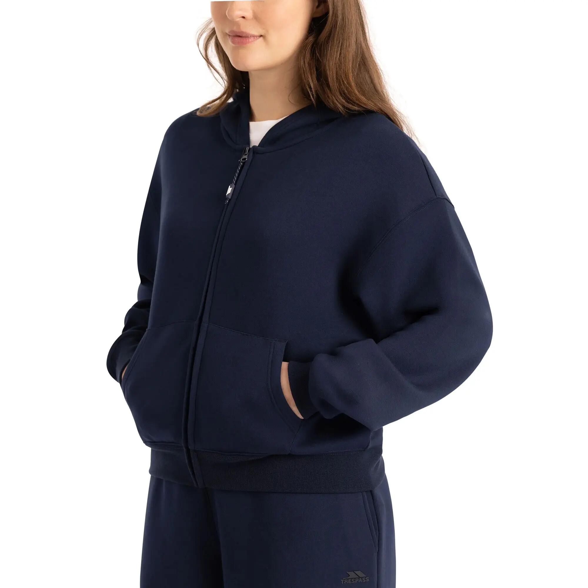 Veste De Sport Unie À Capuche SILEAS Femme (Bleu Marine) 6/6