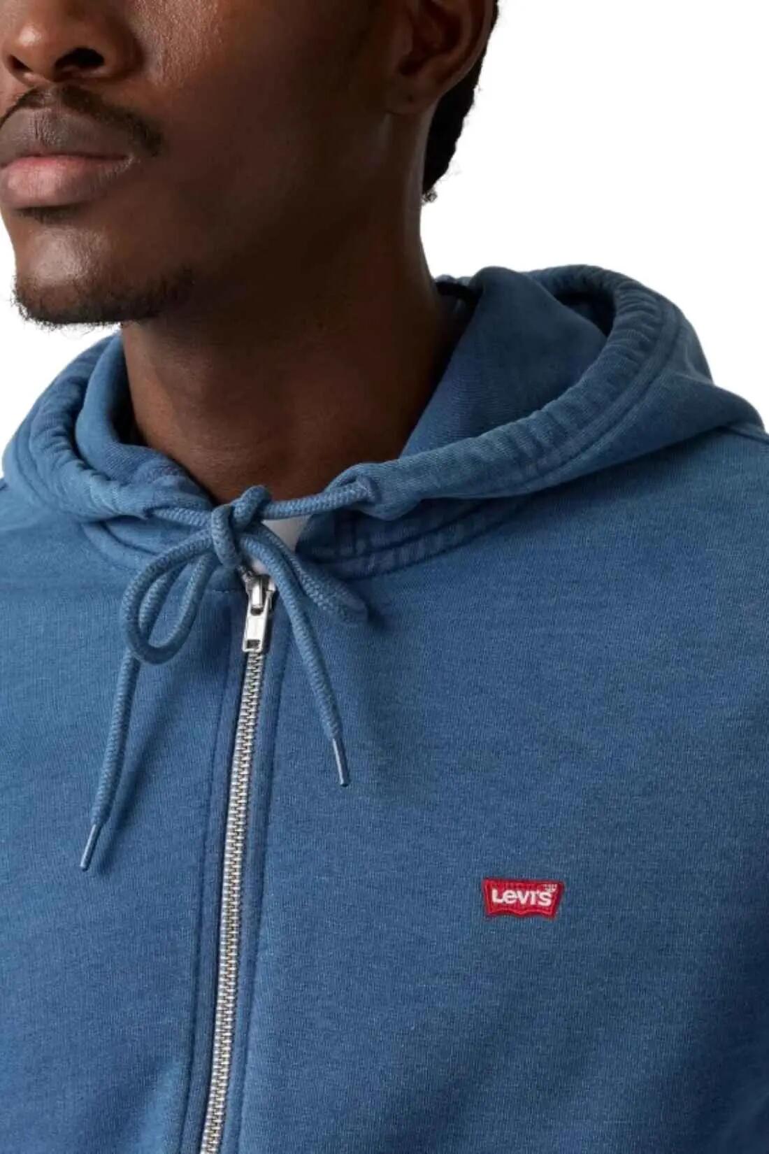 Sweatshirt met rits - sport - Heren - regular - blauw 4/4