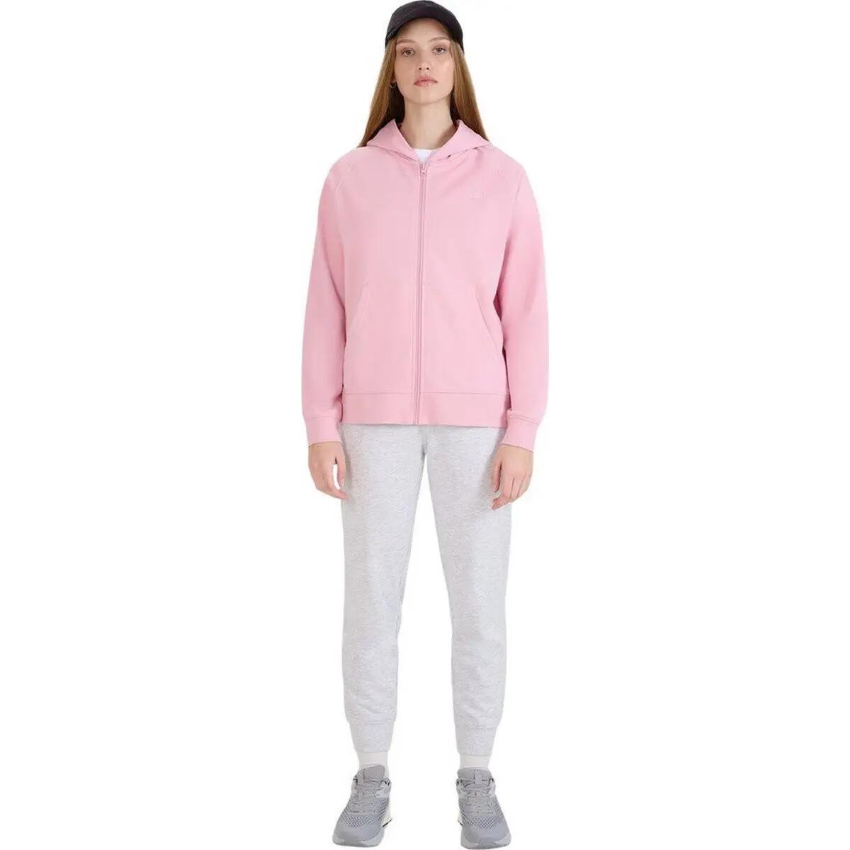 Felpa Con Cappuccio E Zip Intera Donna 4F F1763 Rosa 5/5