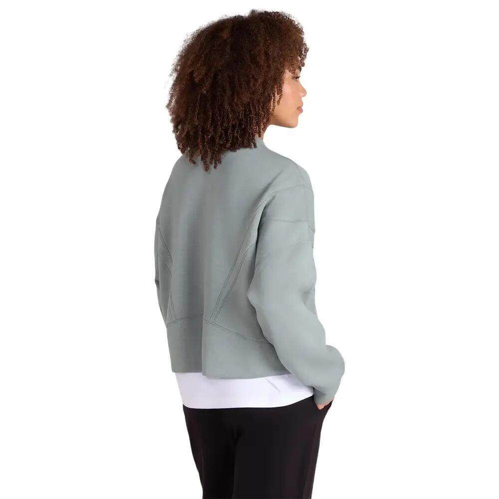 Womens/Ladies Active Crop Sweatshirt (Pale Green) 5/5