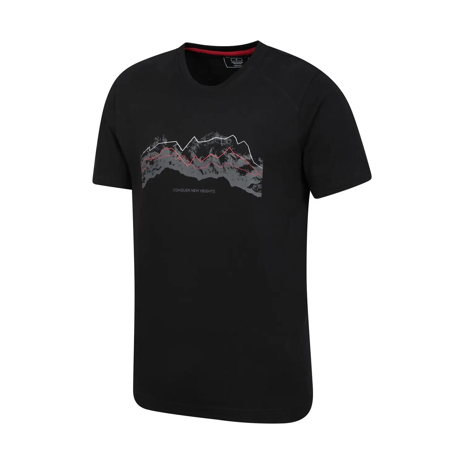 "Tech Mountains" TShirt für Herren Schwarz 6/6