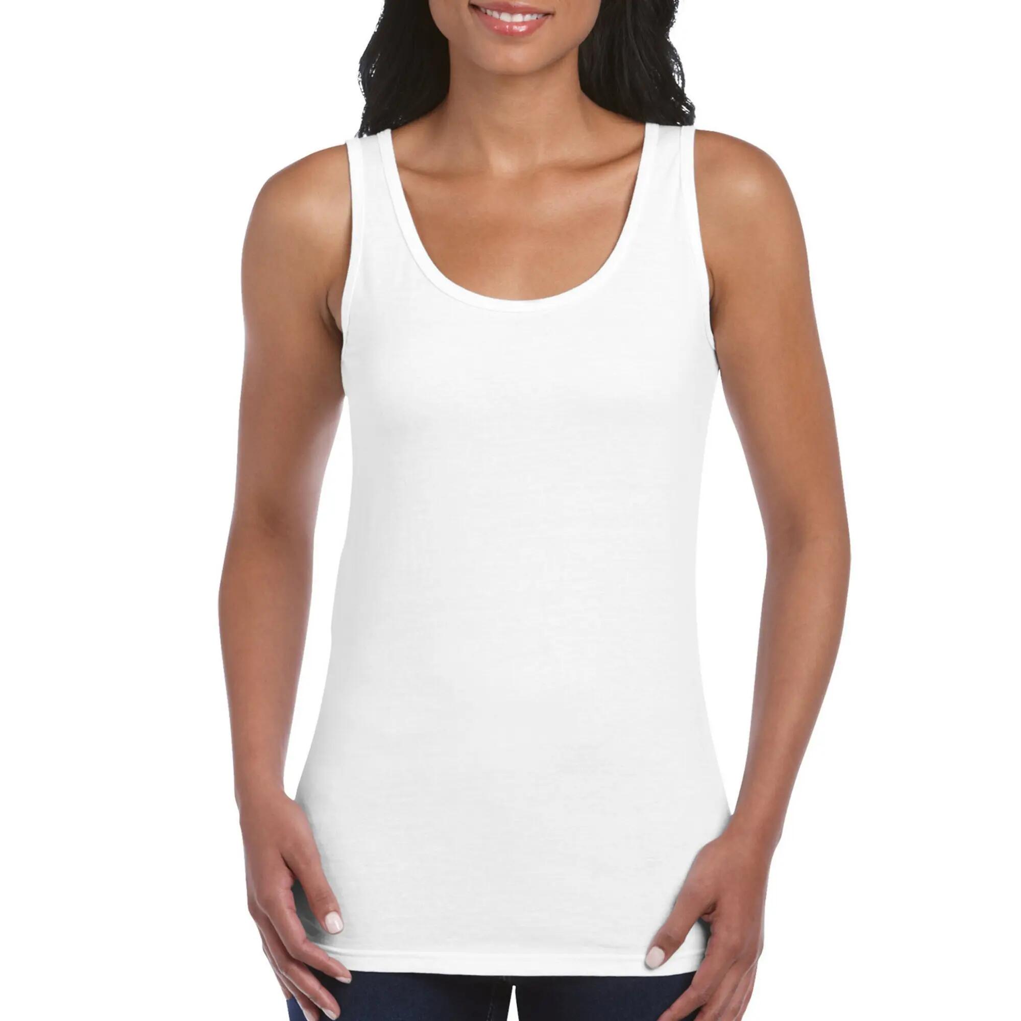 Canotta Donna Gildan Softstyle Bianco 5/5