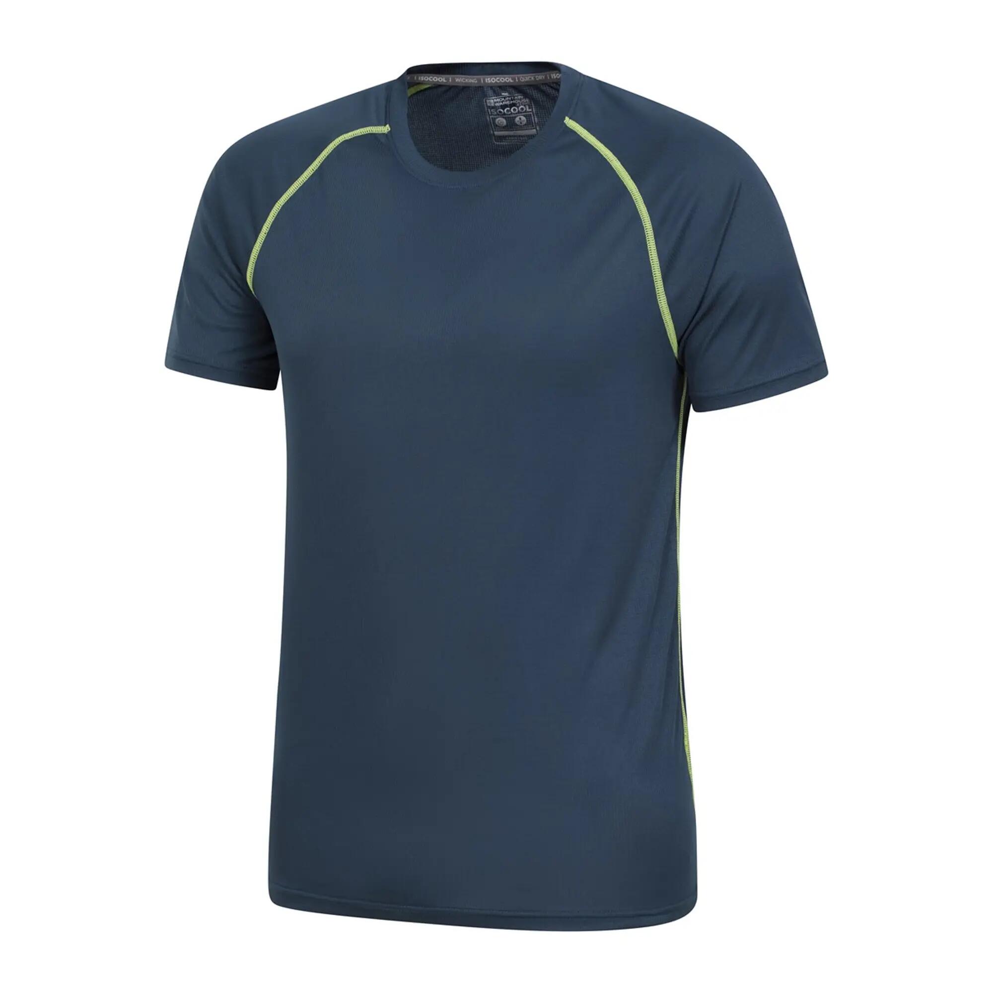 Mens Aero II IsoCool TShirt (Dark Blue) 3/4