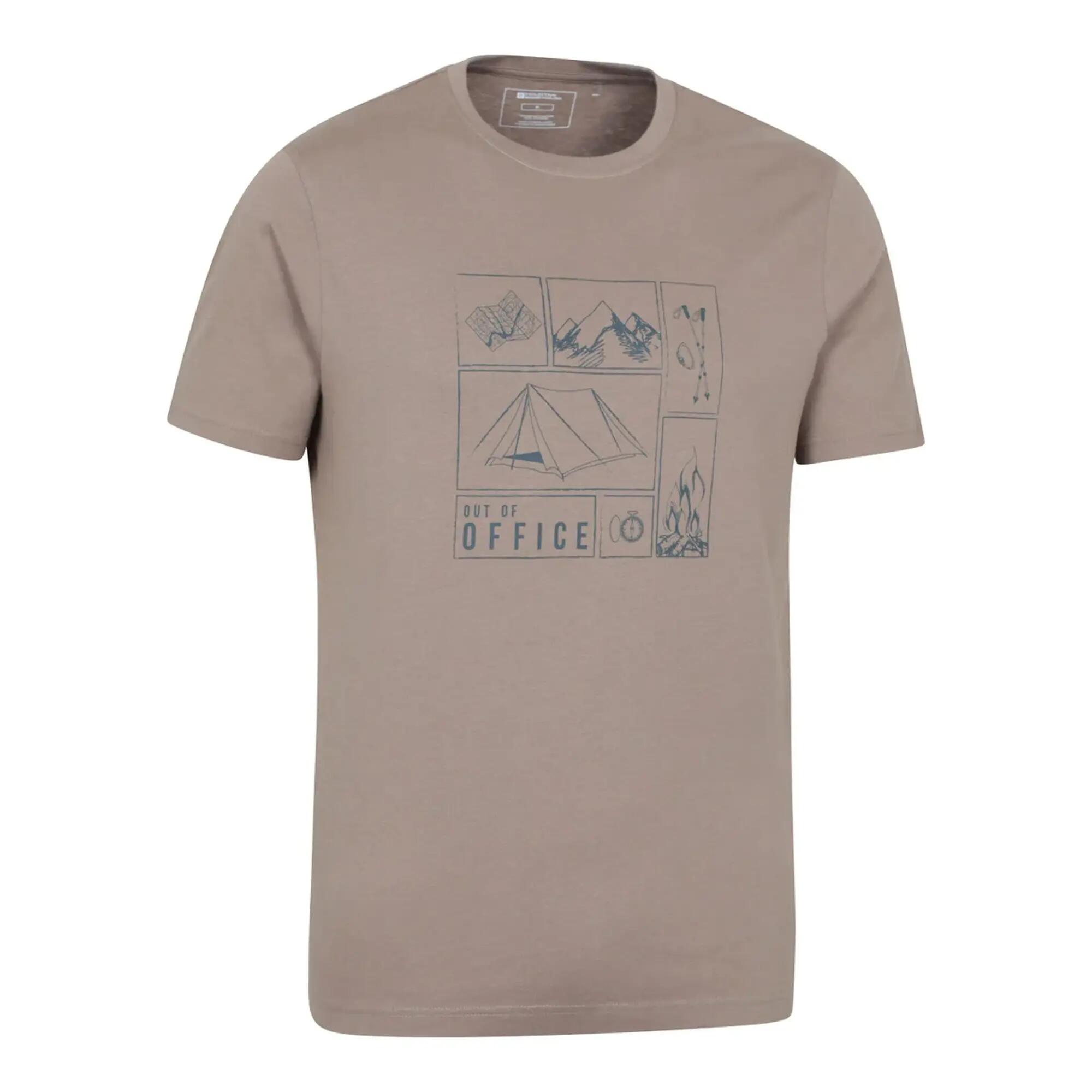 Tshirt CAMPING SKETCH Homme (Marron) 4/4