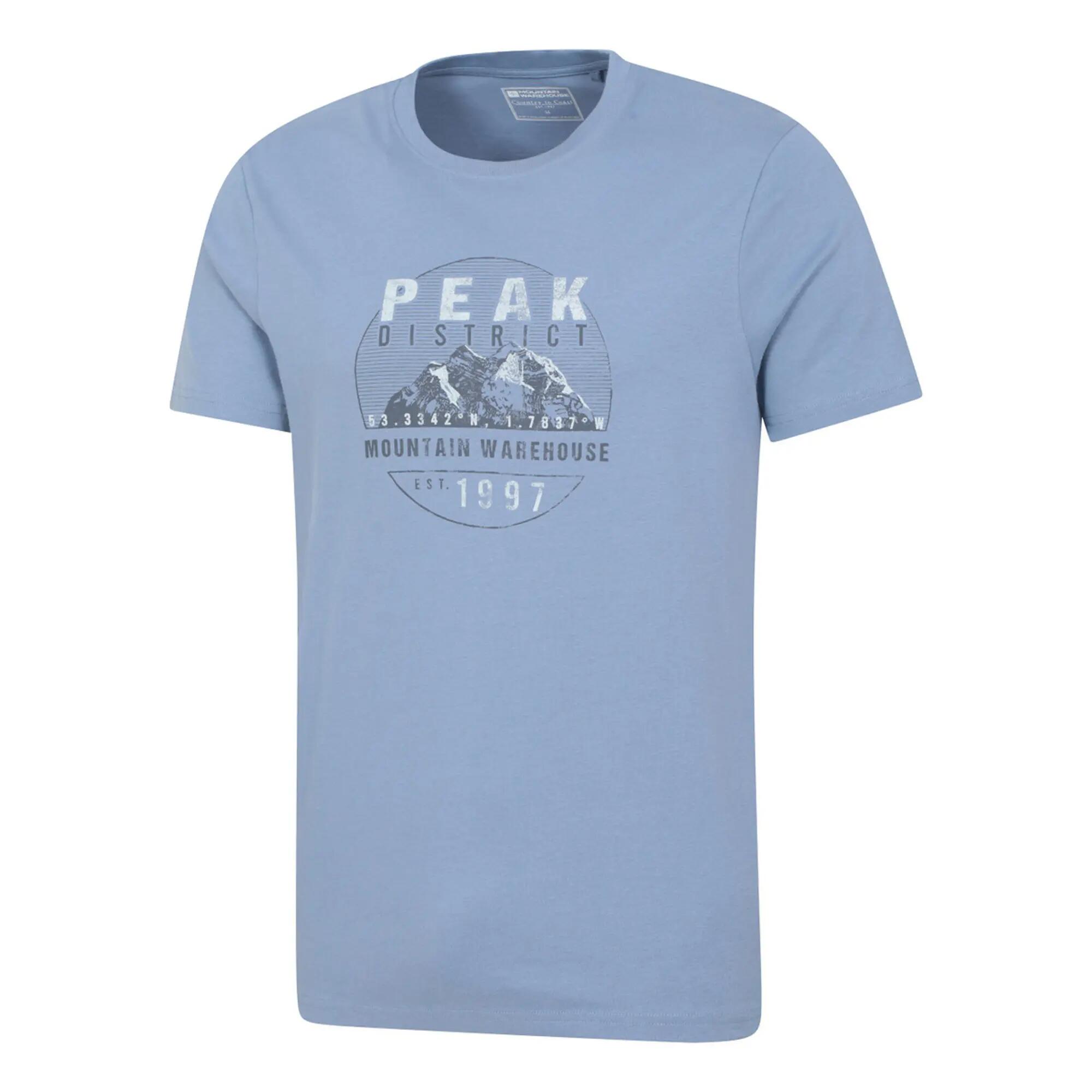 Maglietta Maniche Corte Uomo Mountain Warehouse Peak District Blu 3/4