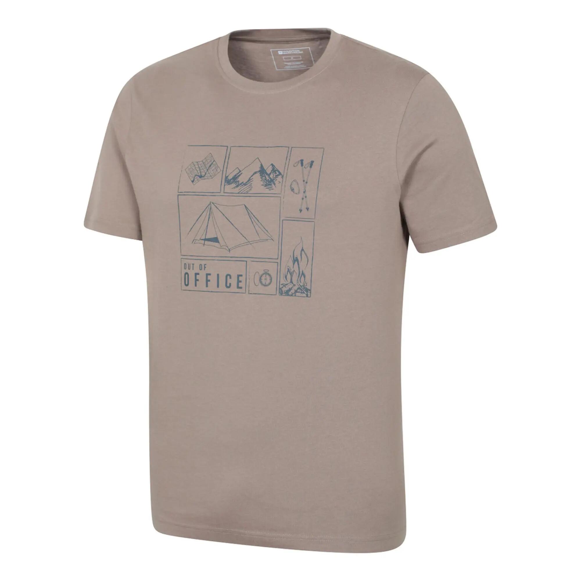 Tshirt CAMPING SKETCH Homme (Marron) 3/4