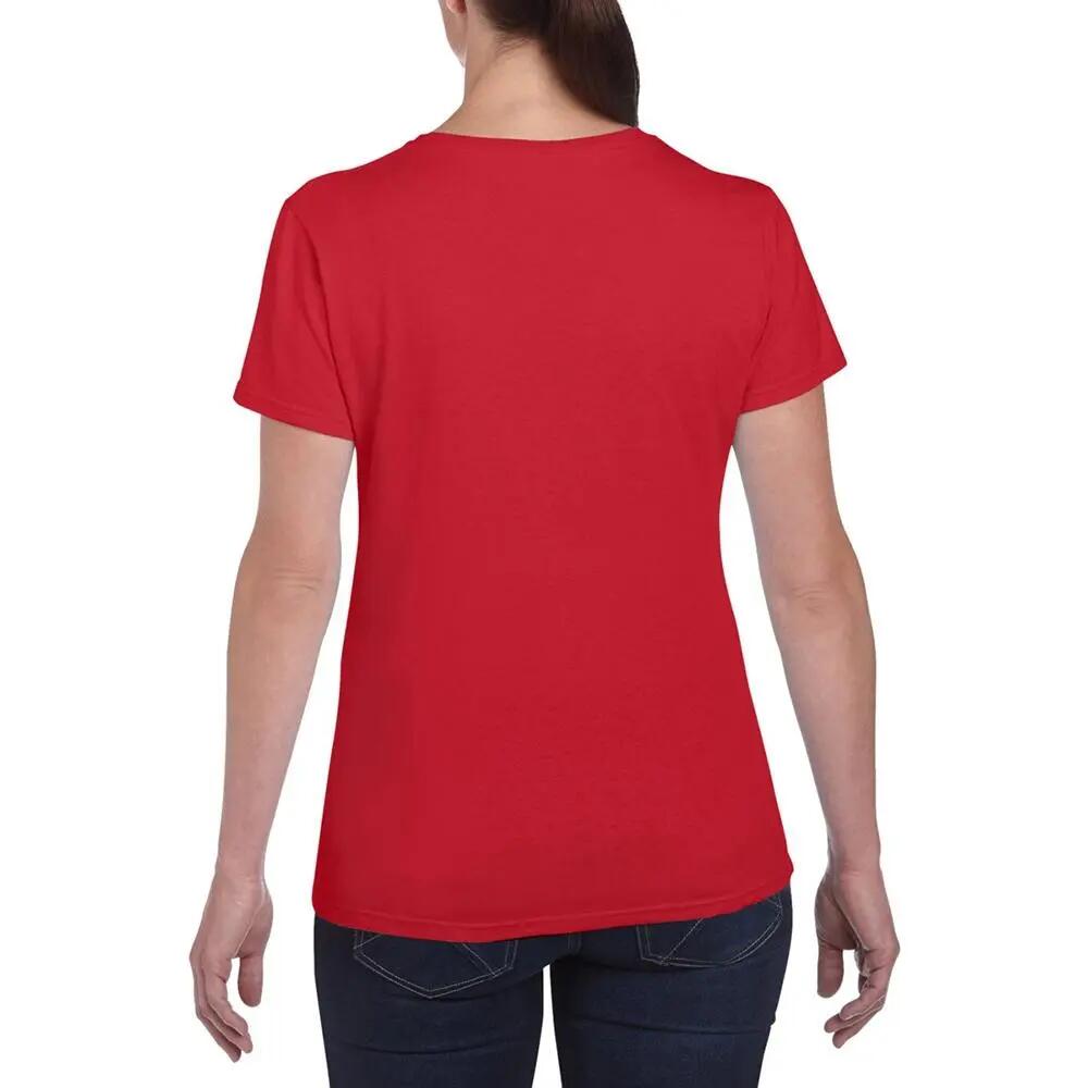 Maglietta 100% Cotone Donna Gildan Rosso 5/5