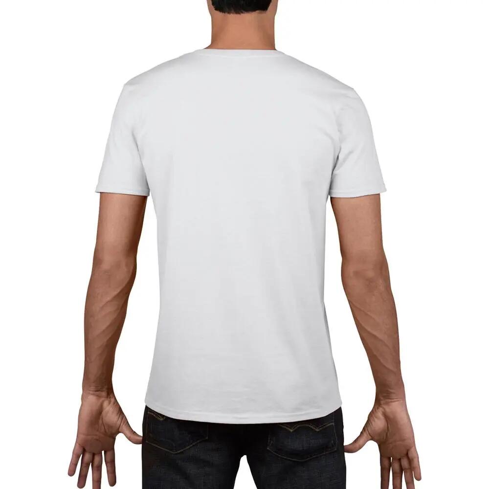 T-shirt Masculina Macia Manga Curta Gola V (Branco) 5/5