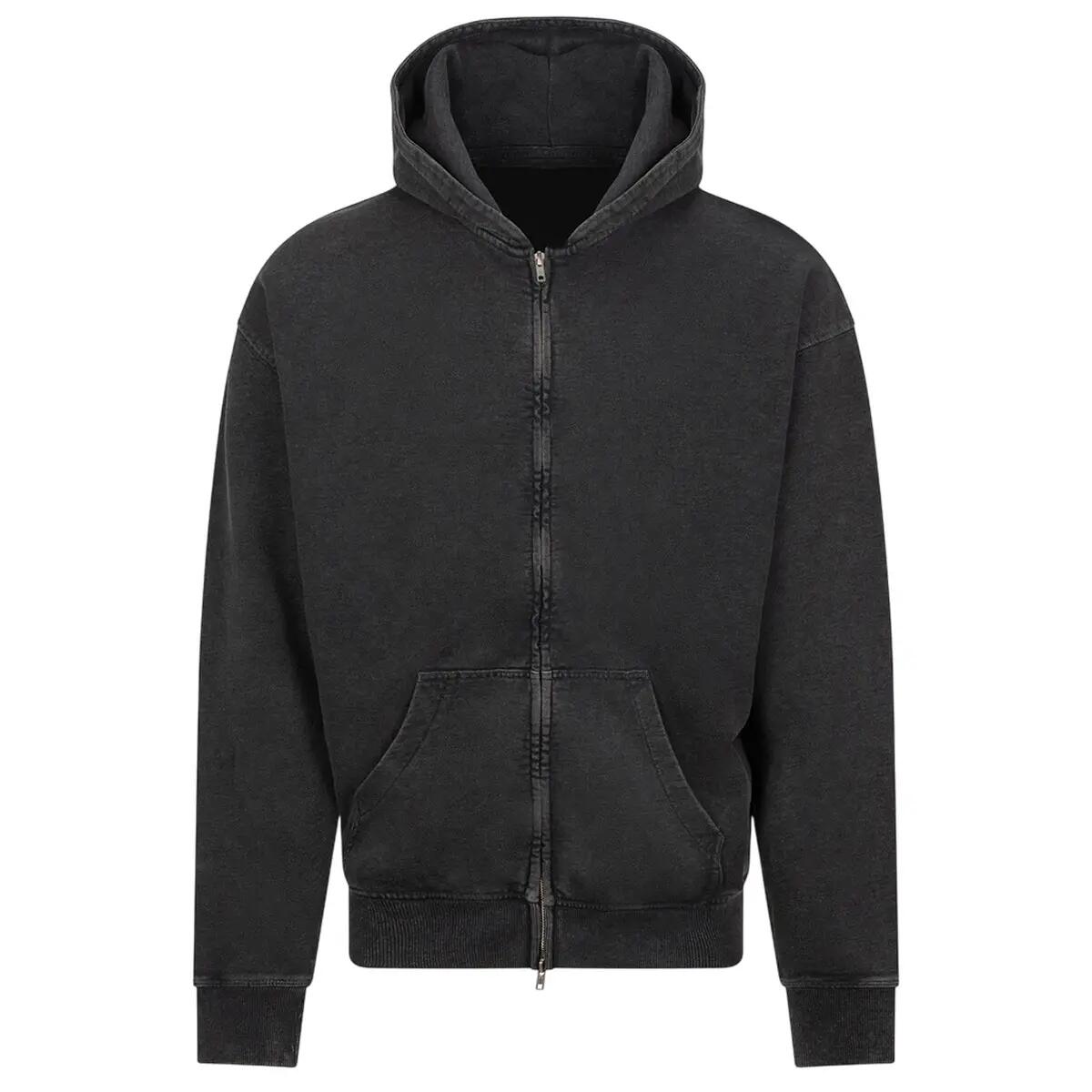 Awdis Mens Vintage Washed Full Zip Hoodie
