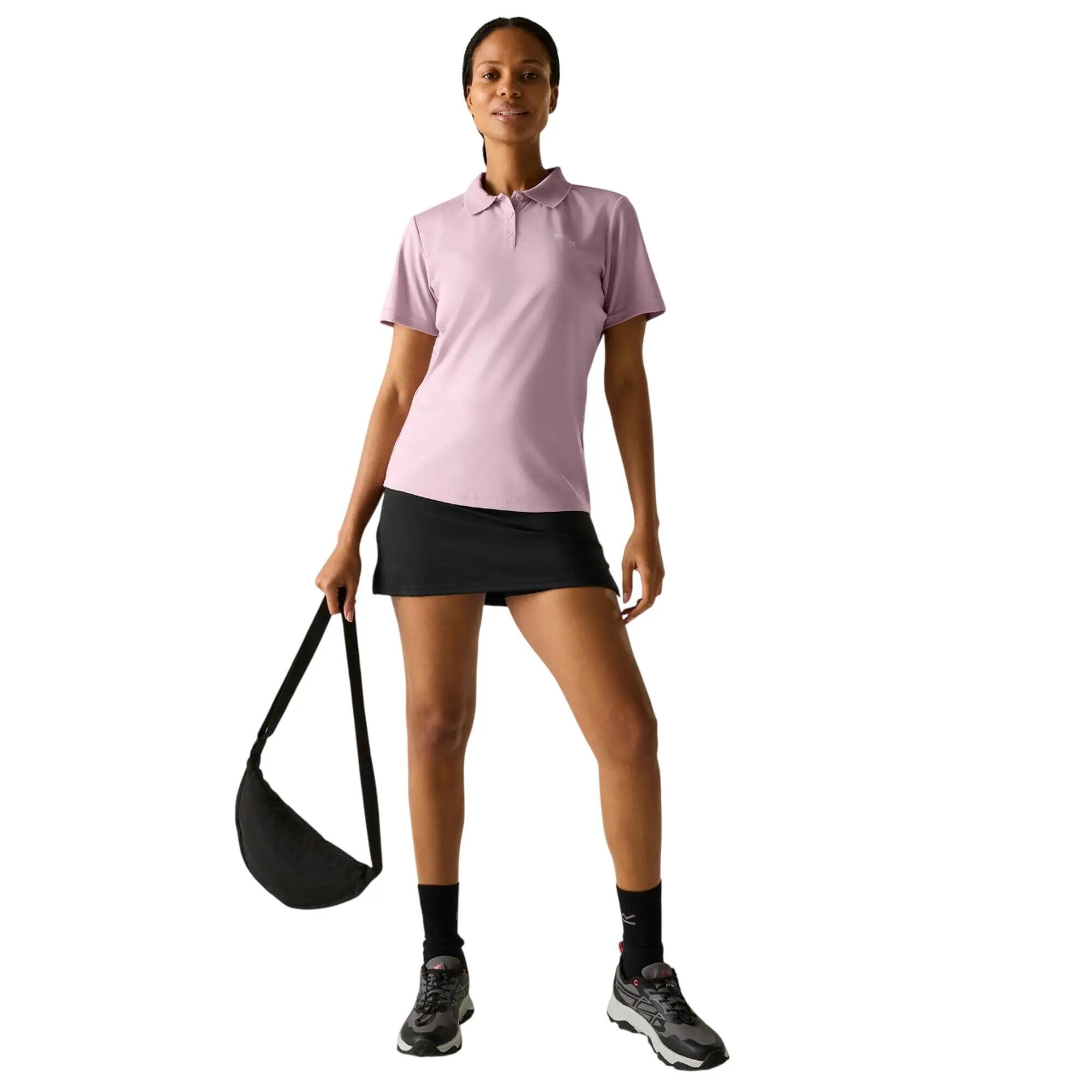 Dames Botanna Poloshirt (Lila poeder) 7/7