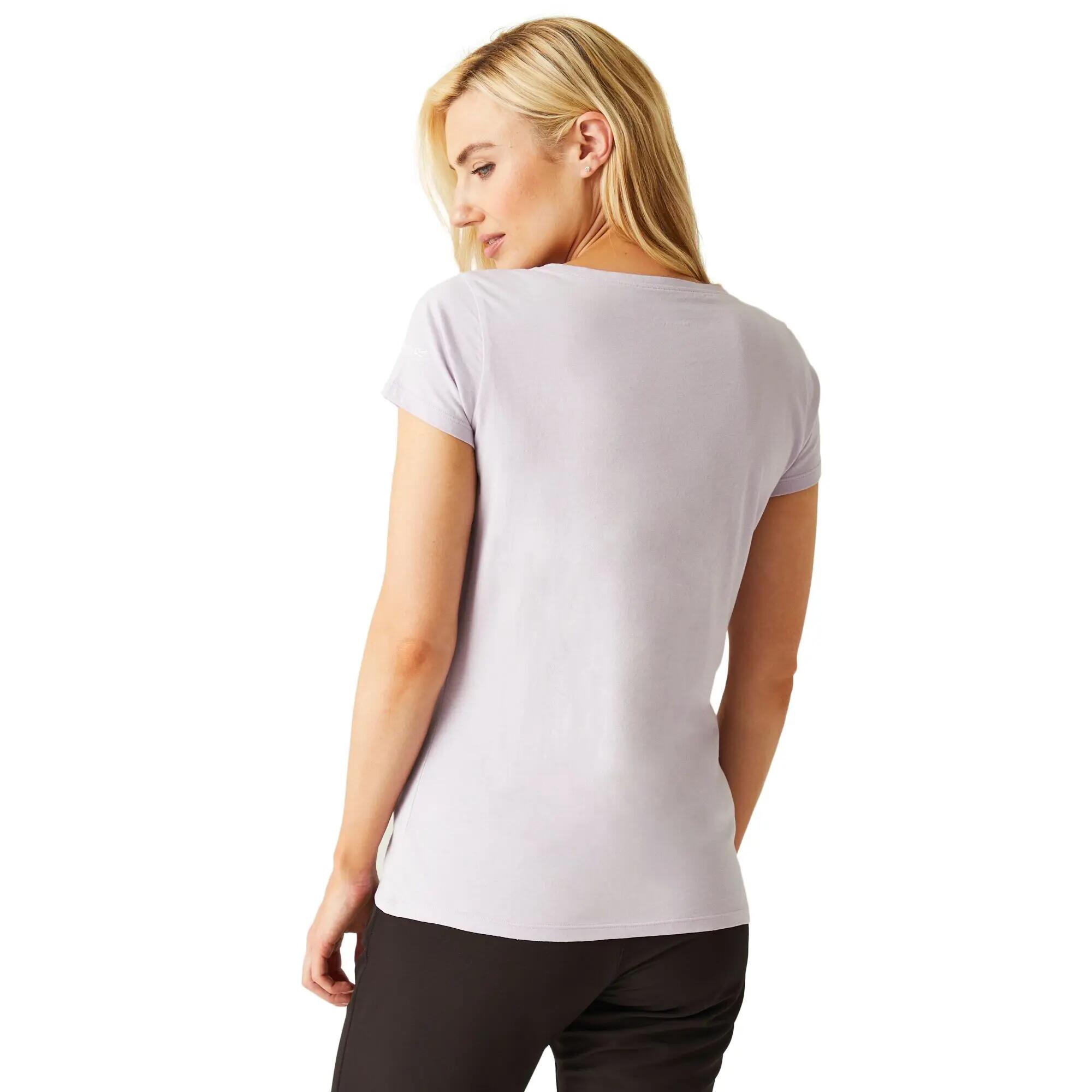 Tshirt Motif/style Montagne BREEZED Femme (Lilas Pâle) 7/7