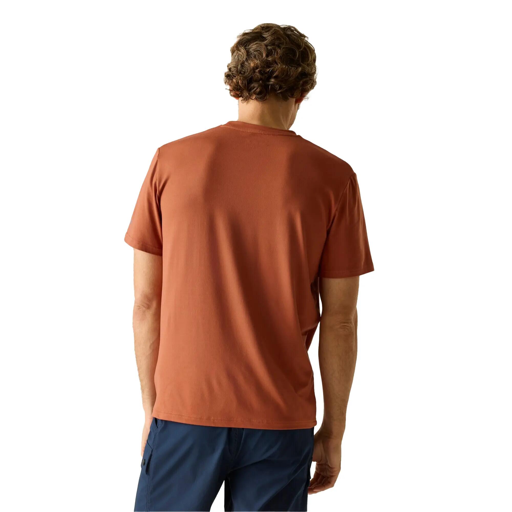 Tshirt Motif/style Topographique FINGAL Homme (Brique) 6/6