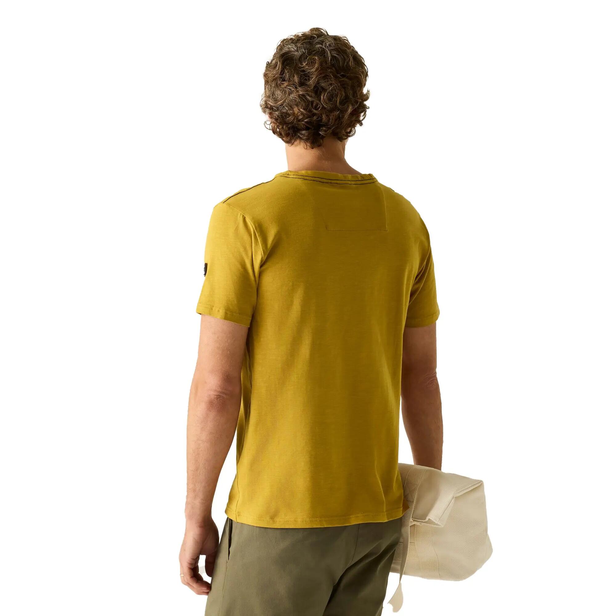 Tshirt Motif/style Logo FINLO Homme (Jaune Vieil Or) 6/6