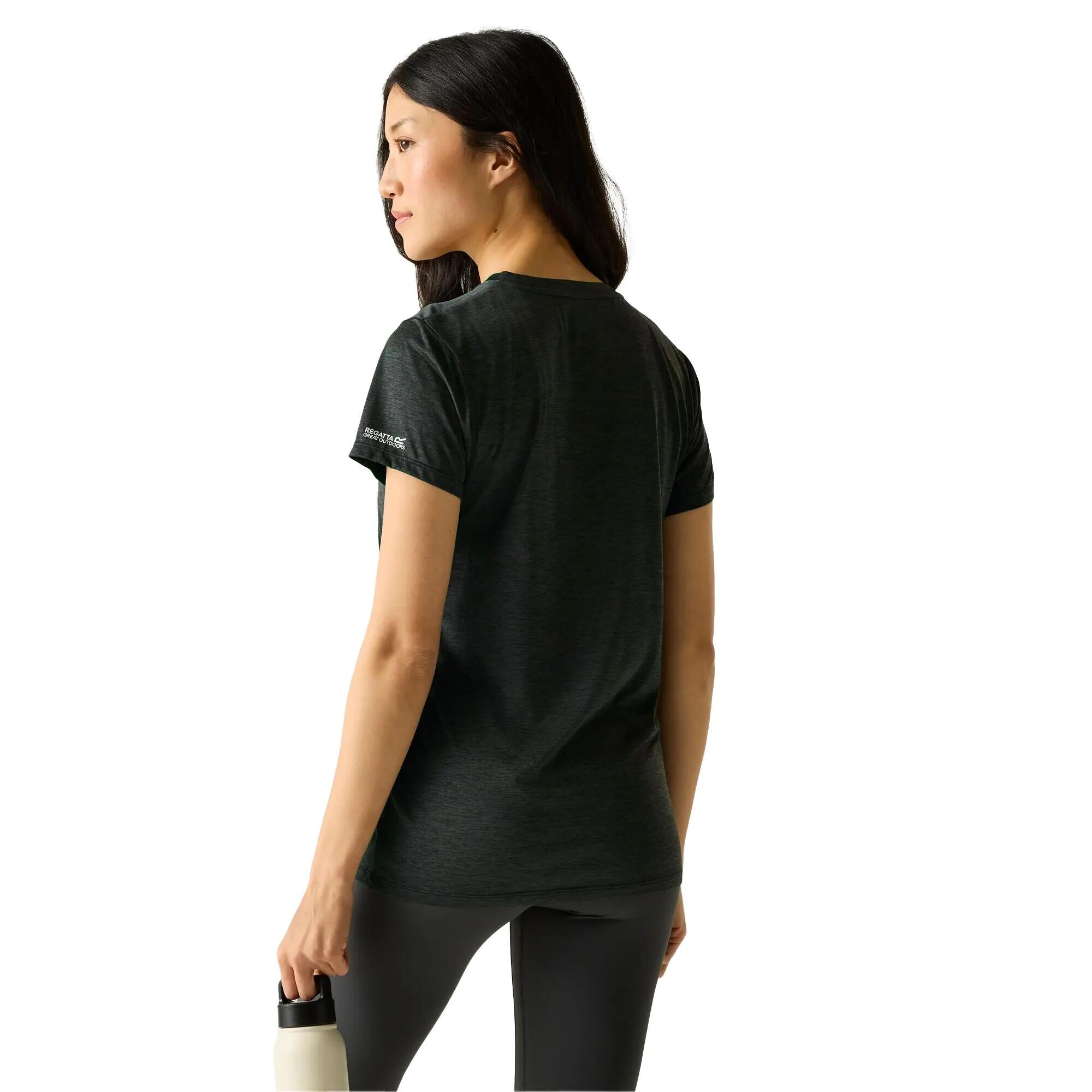 Camiseta Fingal Diseño Dibujos para Mujer Negro Jaspeado 6/6