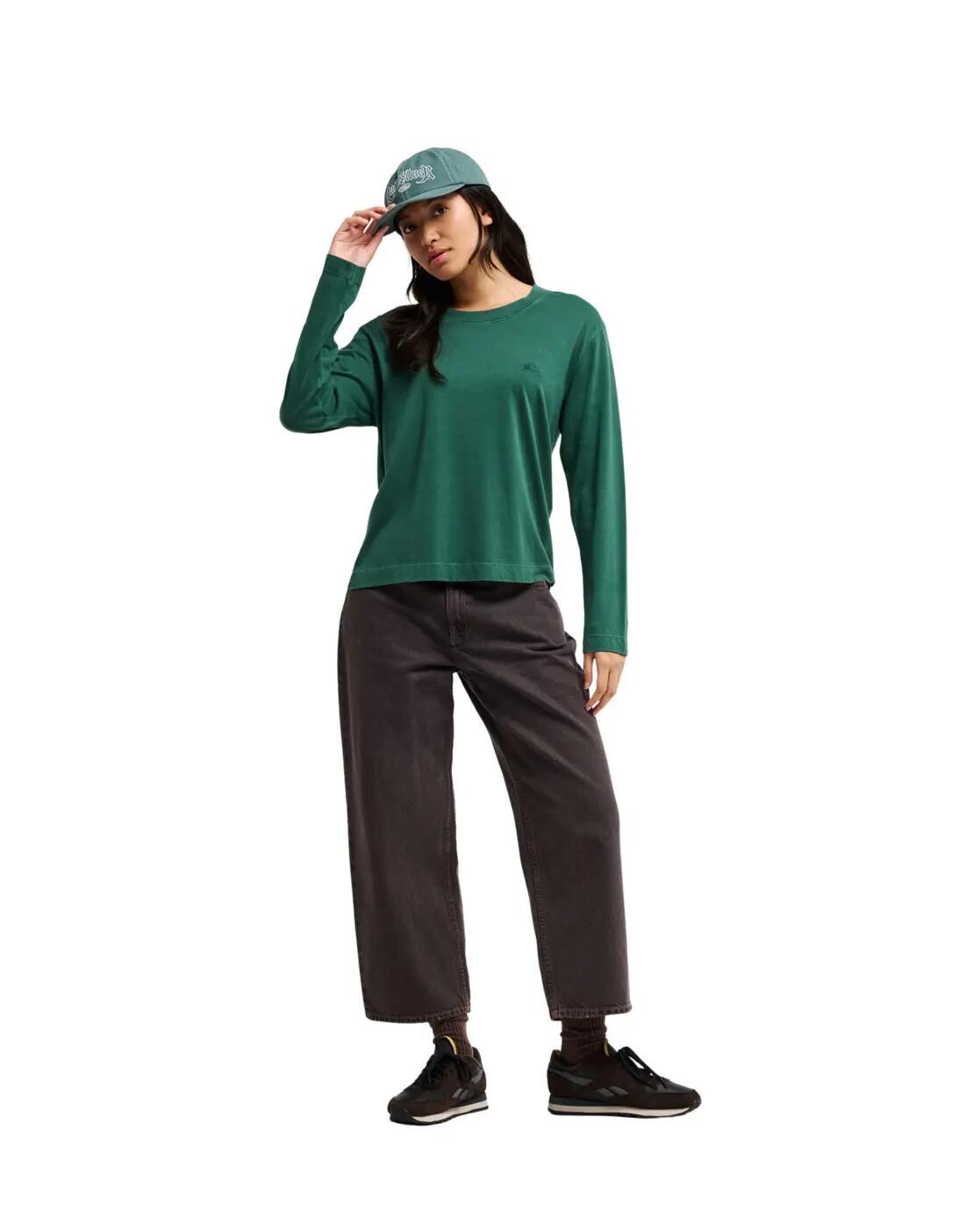 T-shirt manches longues ESSENTIAL Vert Femme 4/4