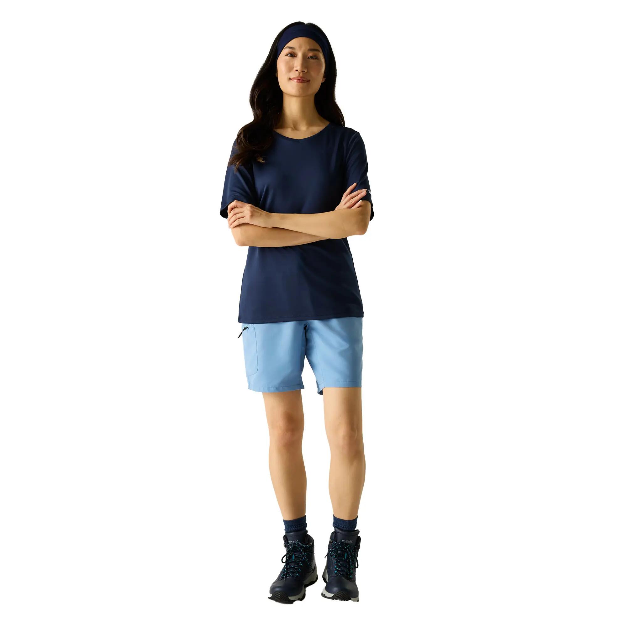 Tshirt Uni Col V FINGAL Femme (Bleu Marine) 6/6
