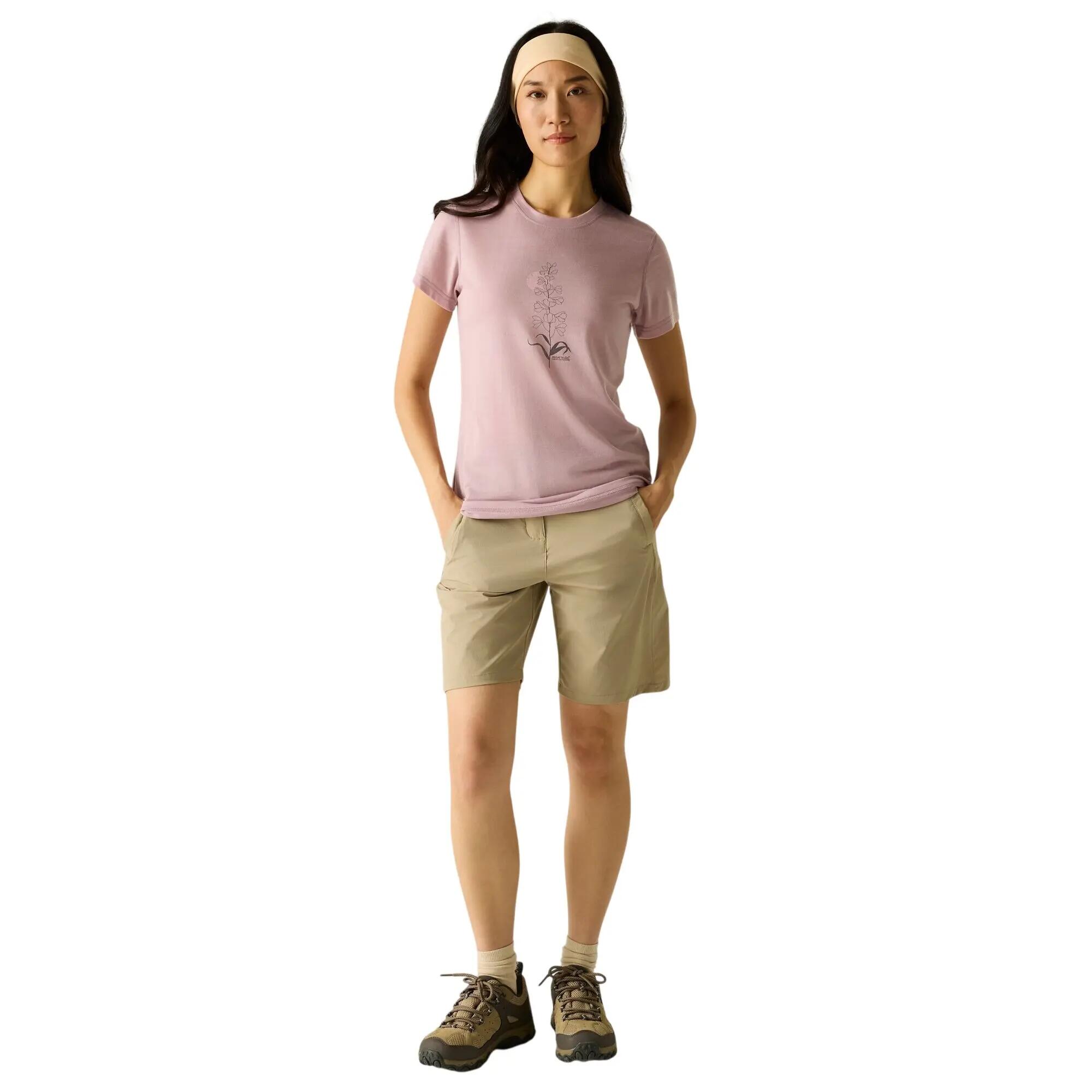 Tshirt Manches Courtes Motif/style Fleur ESCADE Femme (Lilas Clair Floral) 7/7