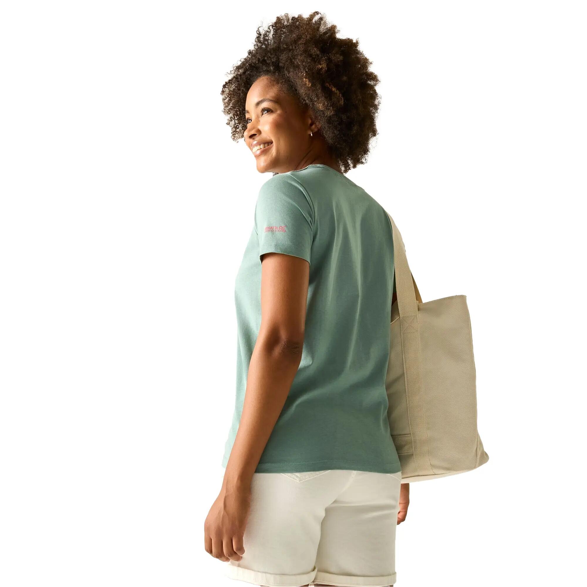 Camiseta Filandra VX Diseño Florecer para Mujer Hiedra Musgo 6/6