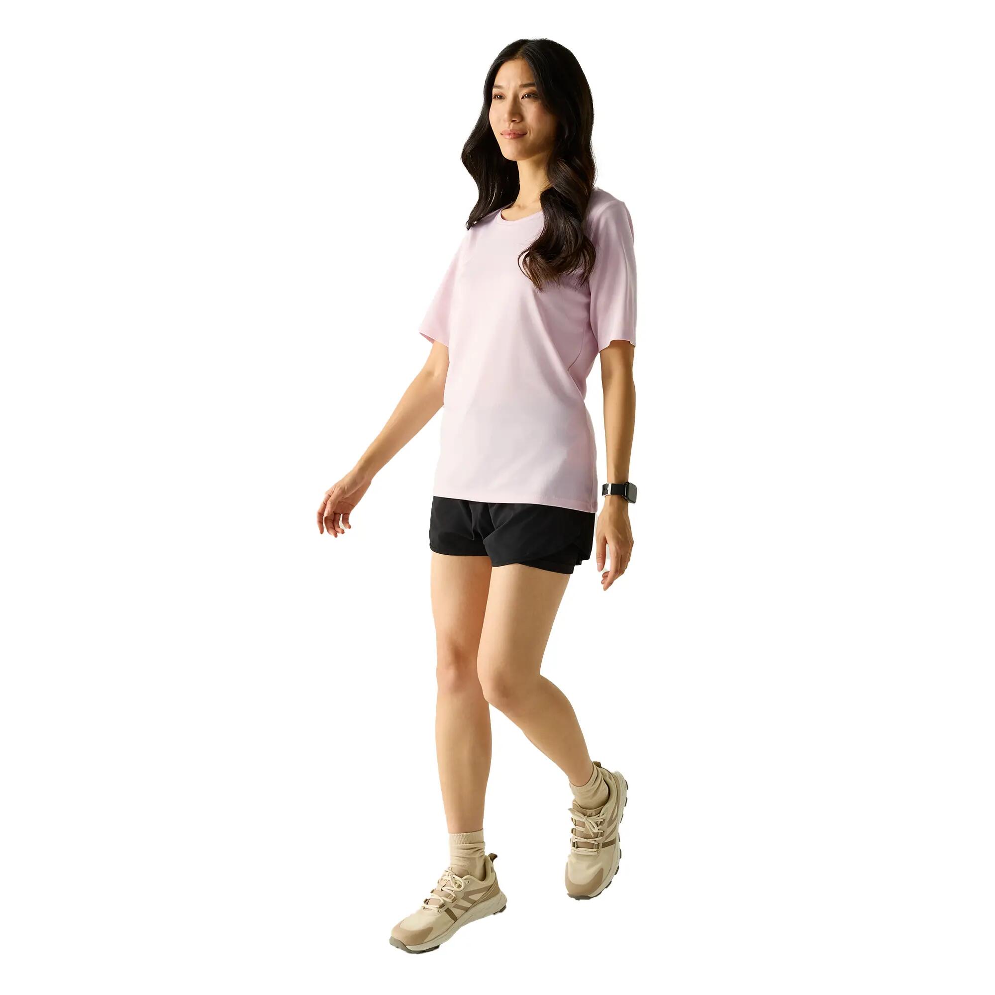 Tshirt Uni Col V FINGAL Femme (Rose) 6/6