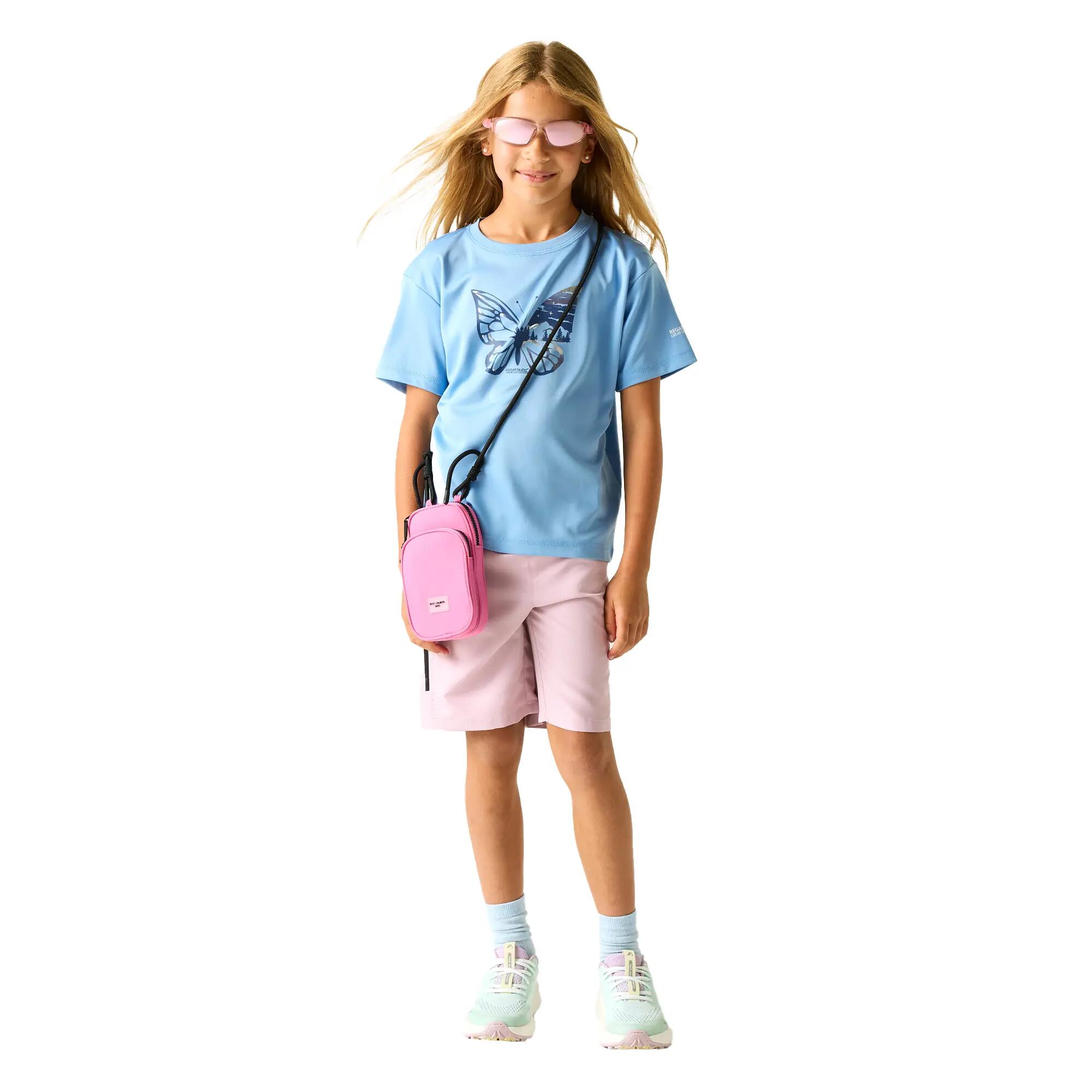 Camiseta Aria Diseño Mariposa para Niños/Niñas Azul Denim 6/6