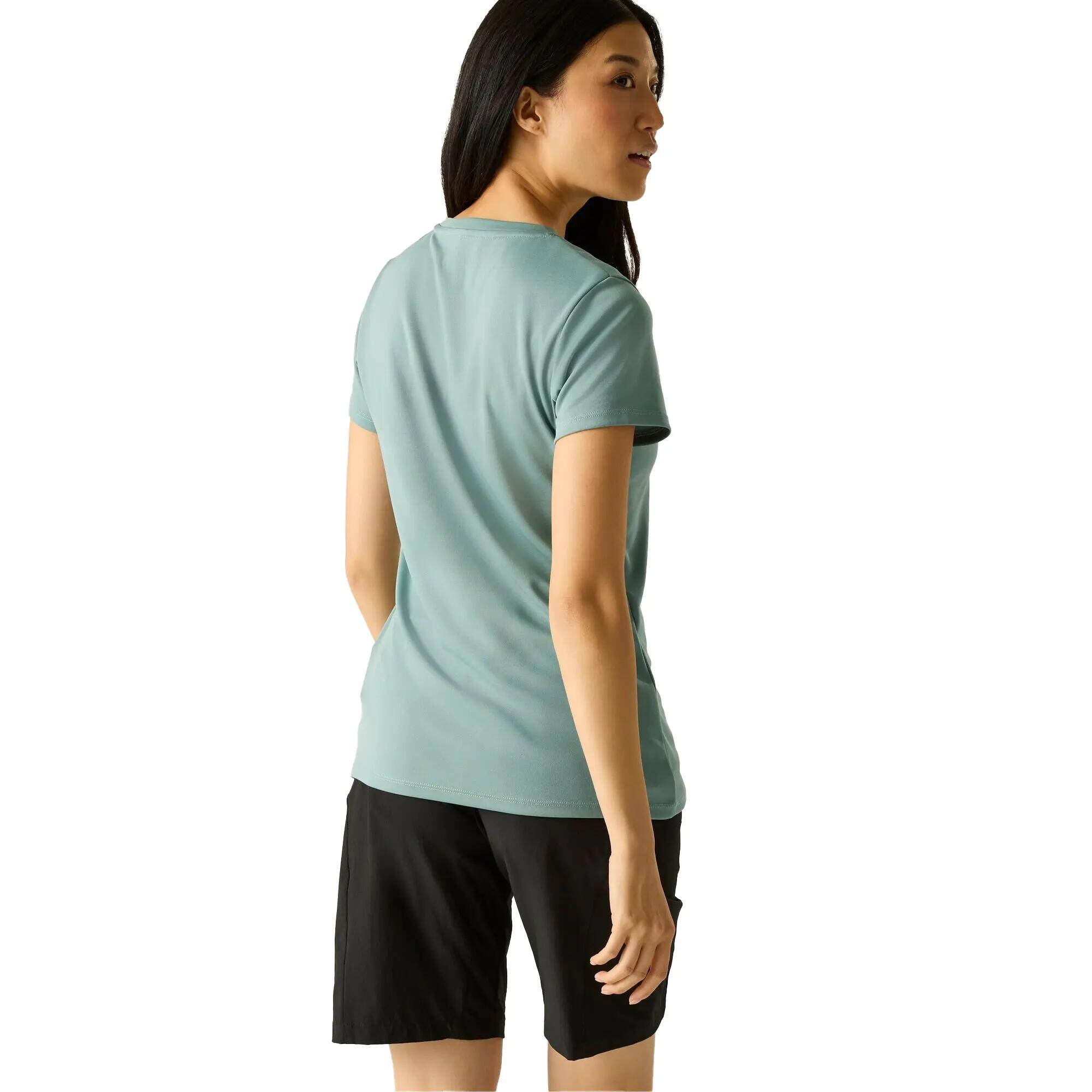 Tshirt Motif/style Plantes FINGAL SLOGAN Femme (Turquoise Pastel) 6/6