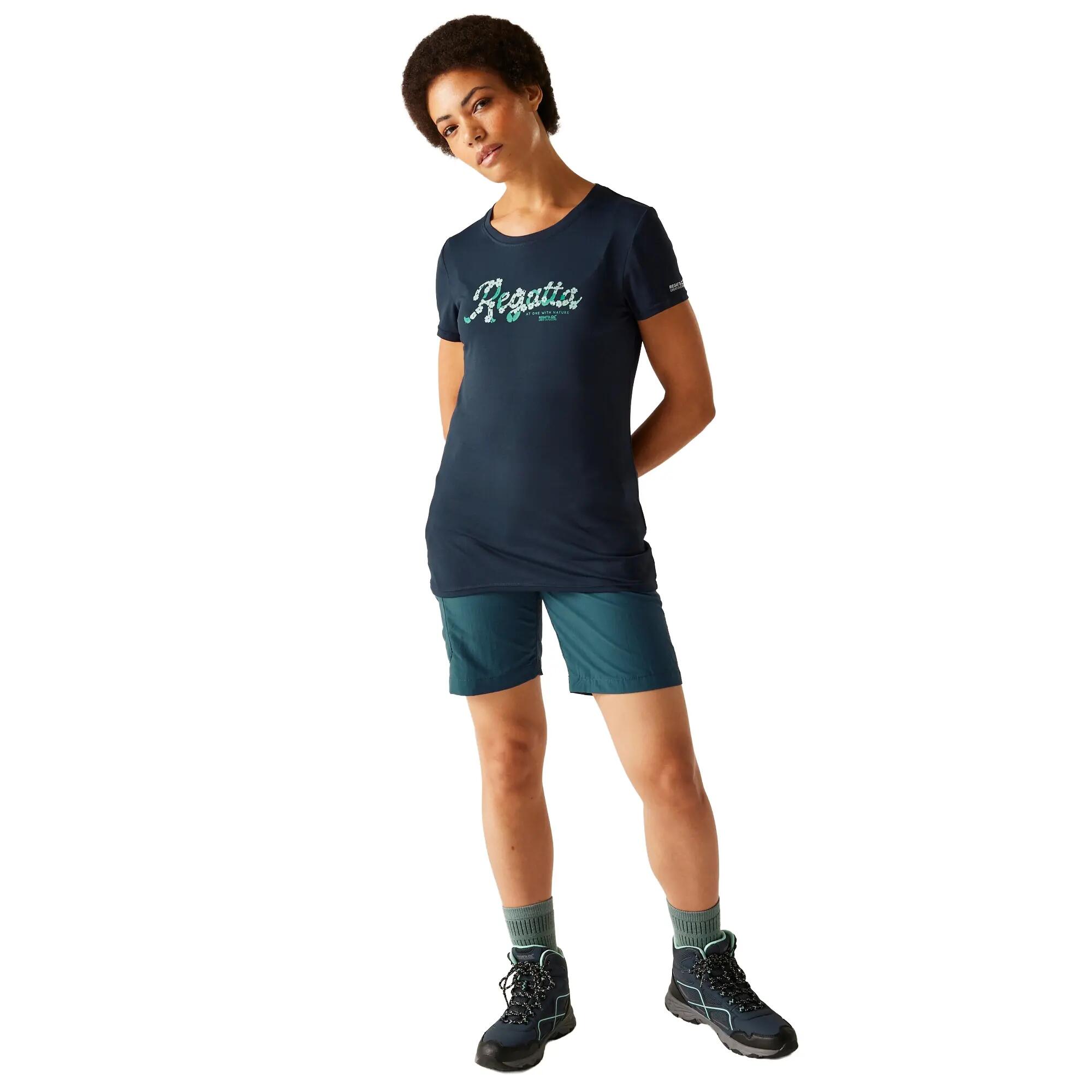 Maglietta Fiori Donna Regatta Fingal Blu Navy 6/6