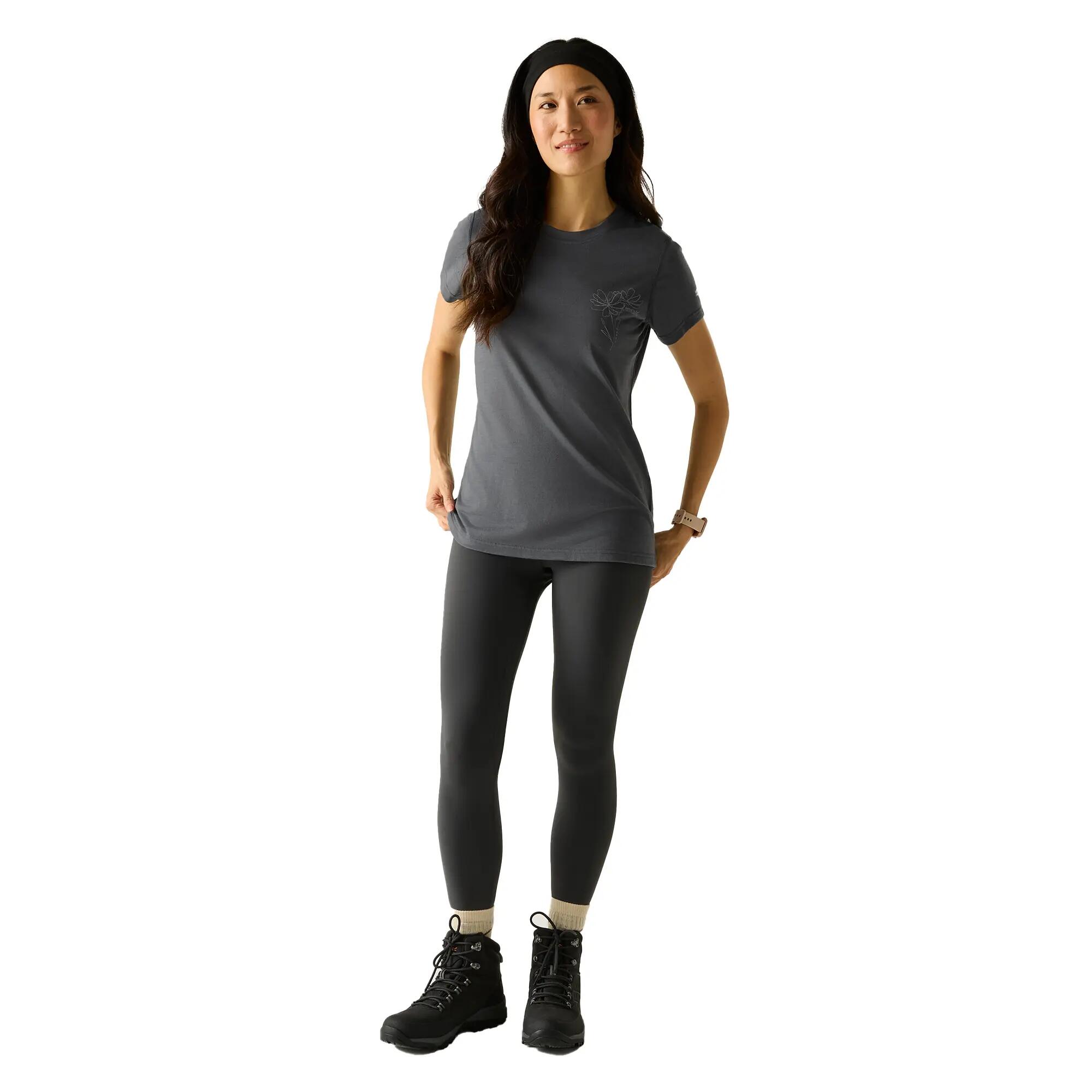 Camiseta Escade Diseño Flores para Mujer Tormenta Oscura 6/6