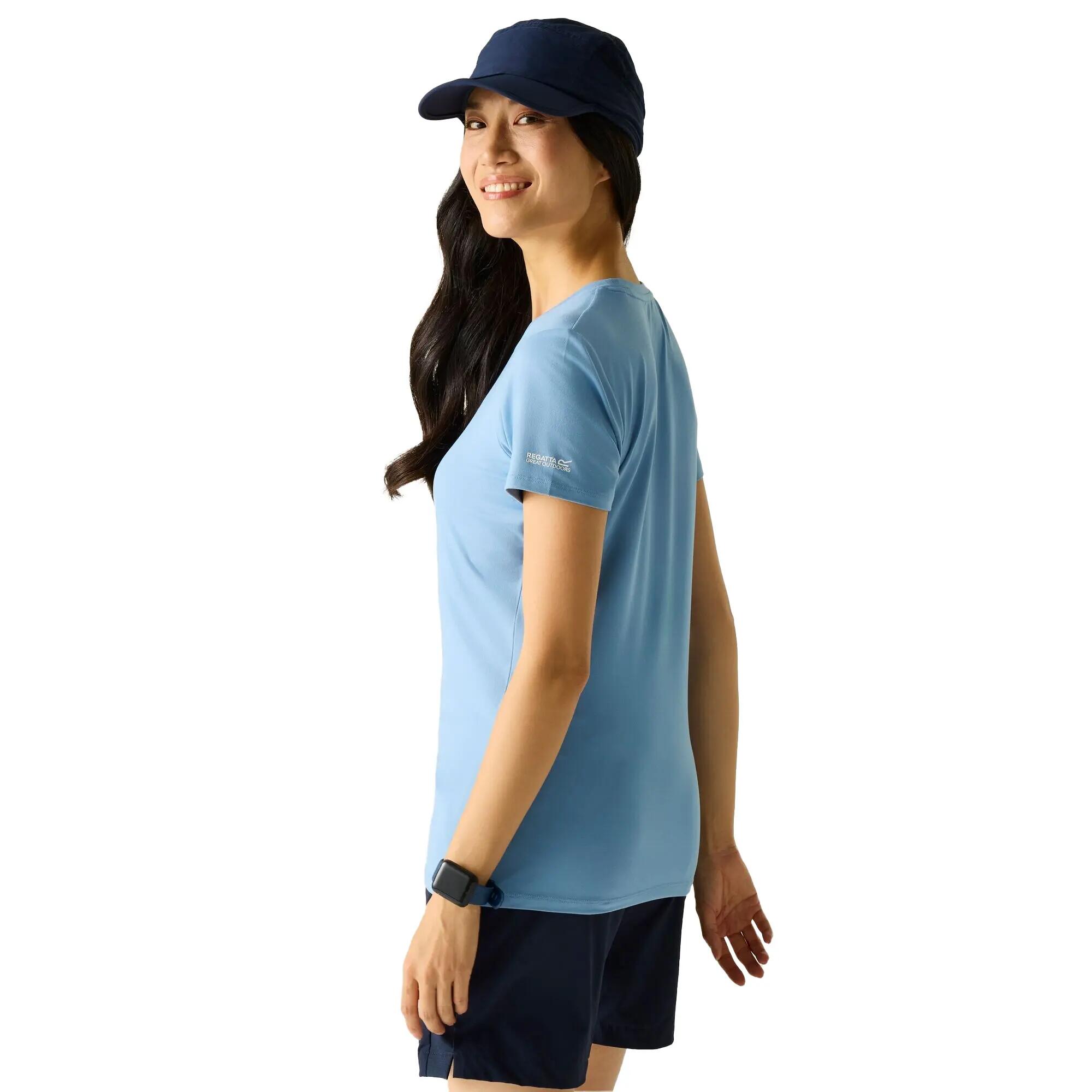 Maglietta Alberi Elasticizzato Donna Regatta Fingal Denim Lavato 6/6