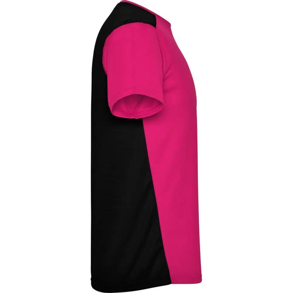 Tshirt DETROIT Adulte (Fuchsia / Noir Uni) 5/6