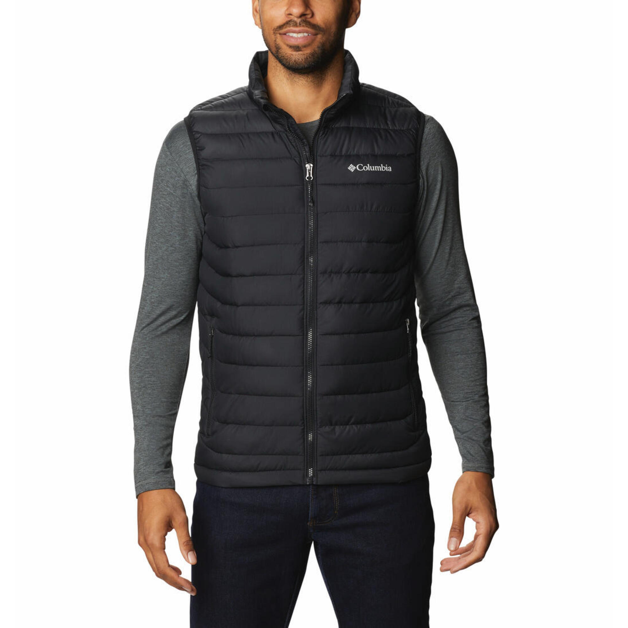 Columbia - Veste Matelassée Columbia Powder Lite Noire Homme - Gilet Sans Manche - Noir - 38 S - Decathlon