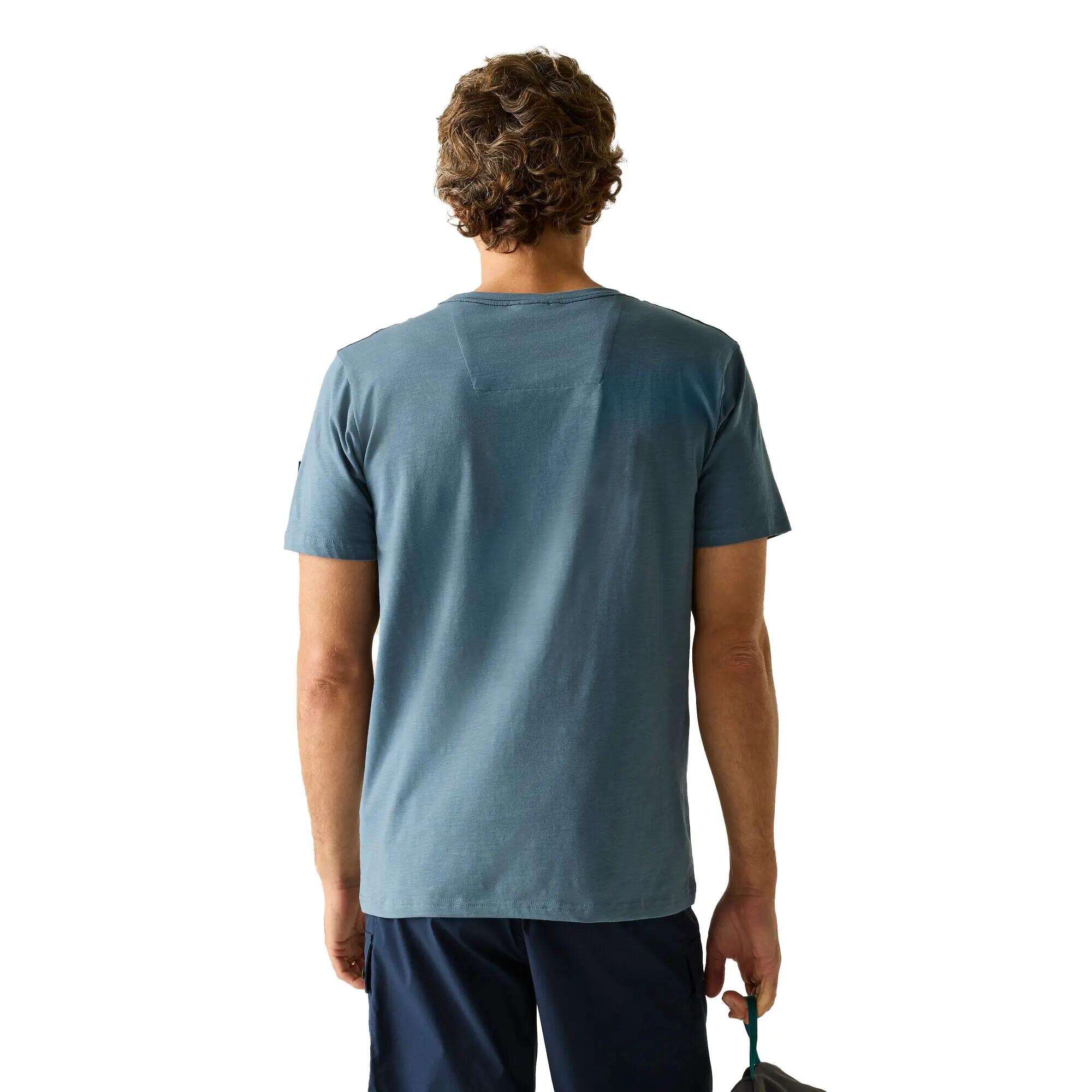 Heren Finlo Logo TShirt (China Blauw) 6/6