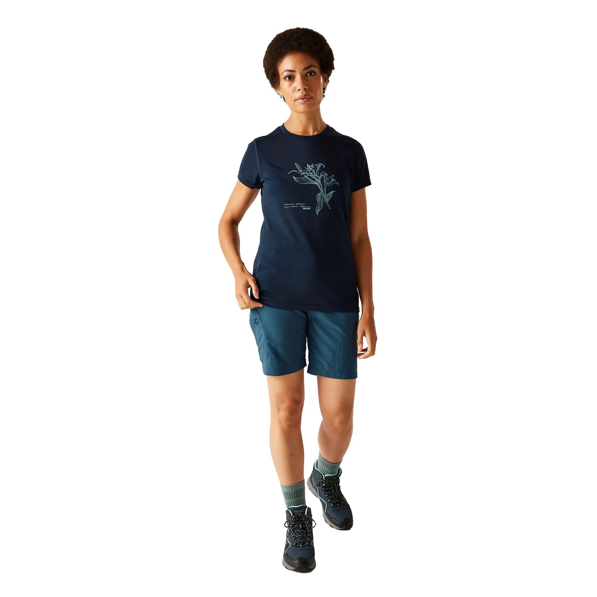 Maglietta Floreale Donna Regatta Escade Blu Navy 6/6