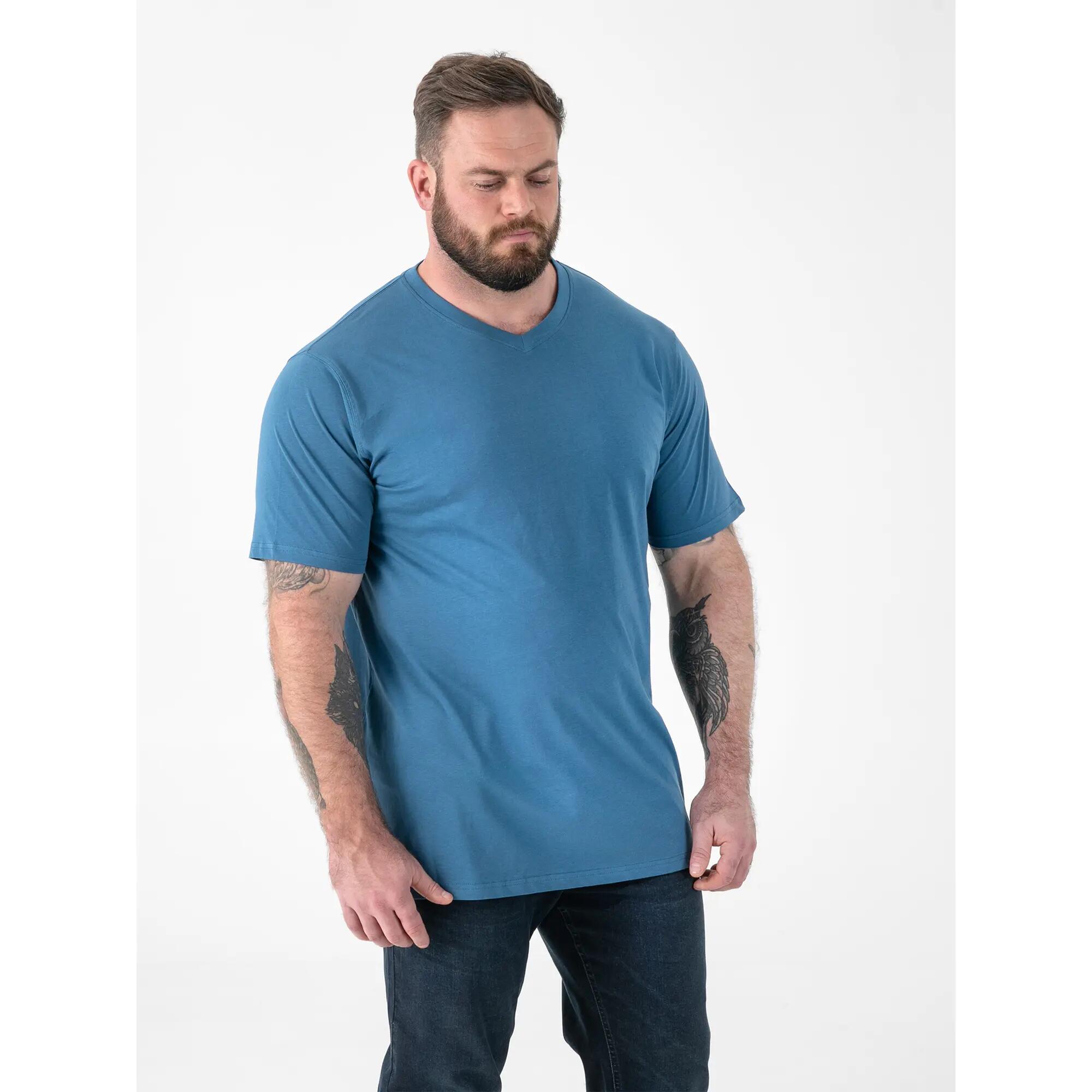 Mens D555 Sig 2 V Neck TShirt (Teal) 5/5
