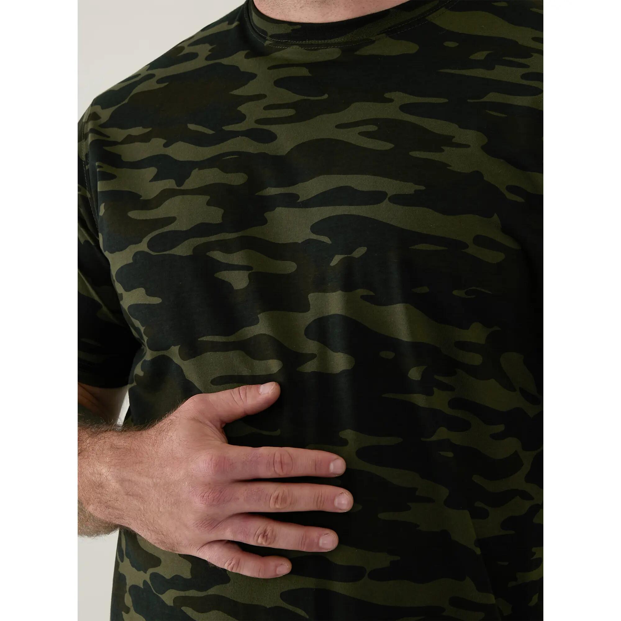 Mens D555 Gaston Camouflage Kingsize TShirt (Jungle) 6/6