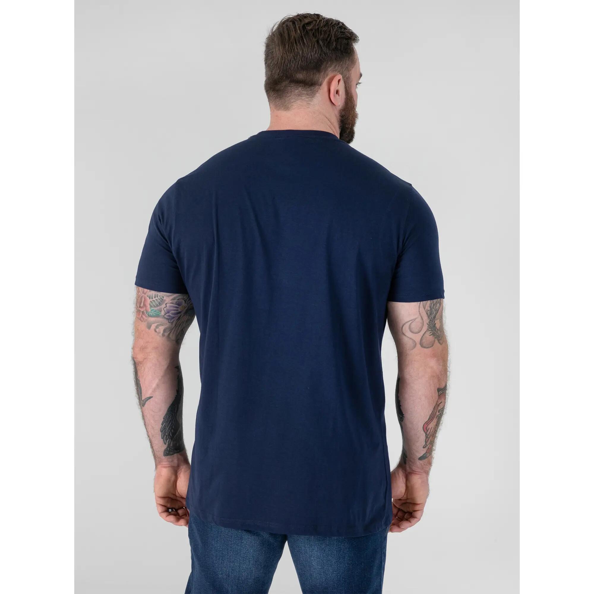 Maglietta Kingsize Girocollo Uomo Duke D555 Flyers Blu Navy 5/5